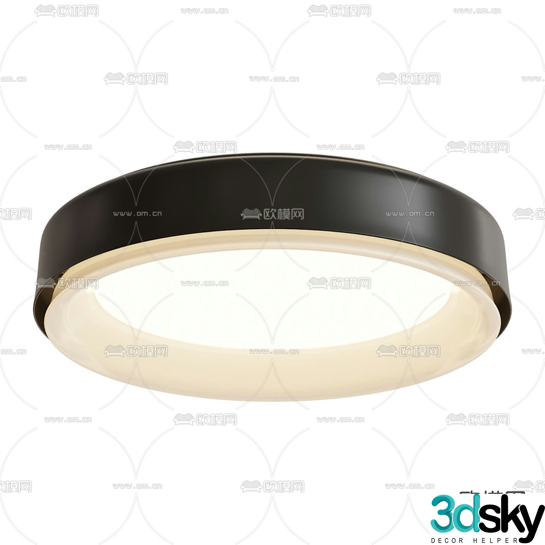 Circular ceiling light Bedroom light 3d model