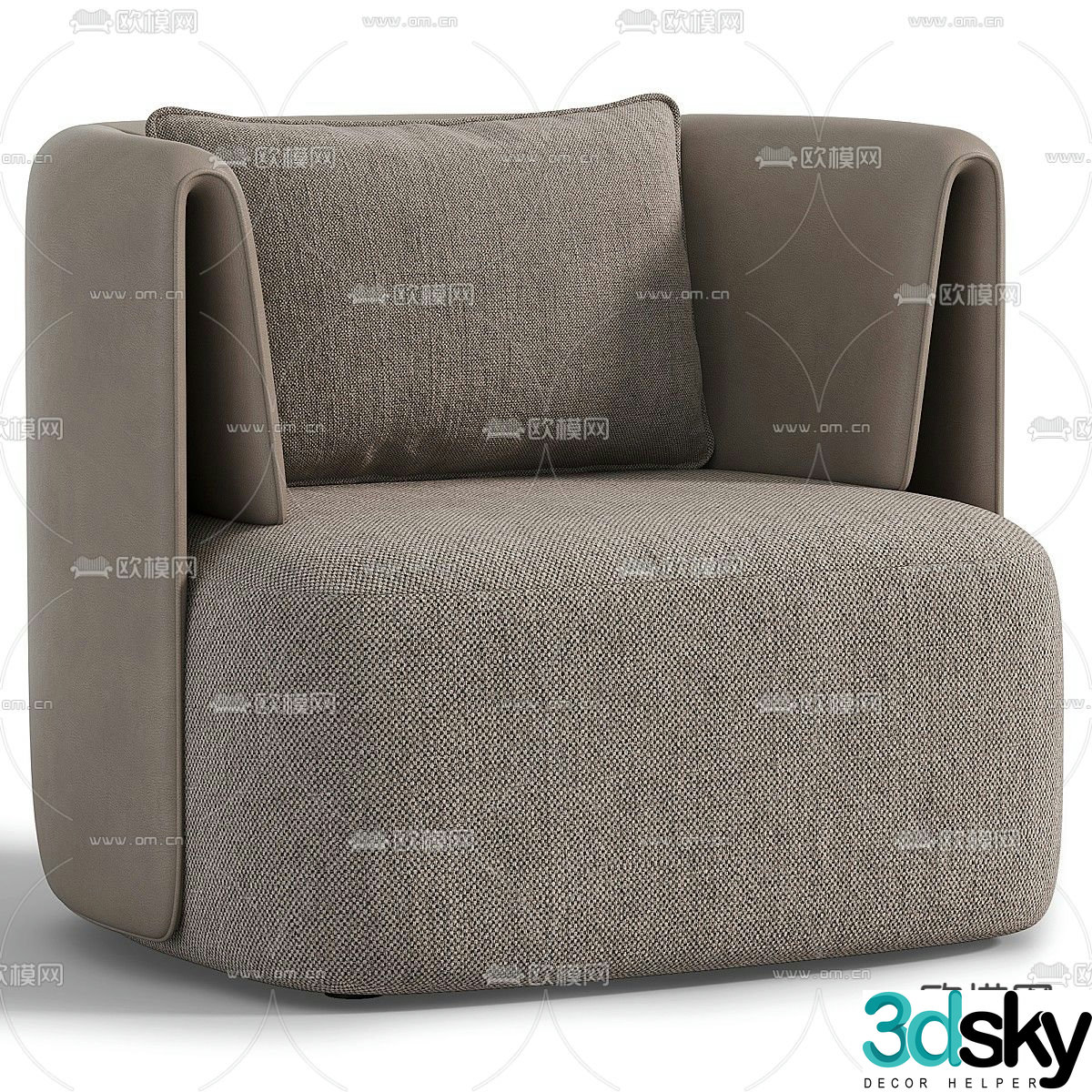 Elio single sofa leisure sofa 3d model