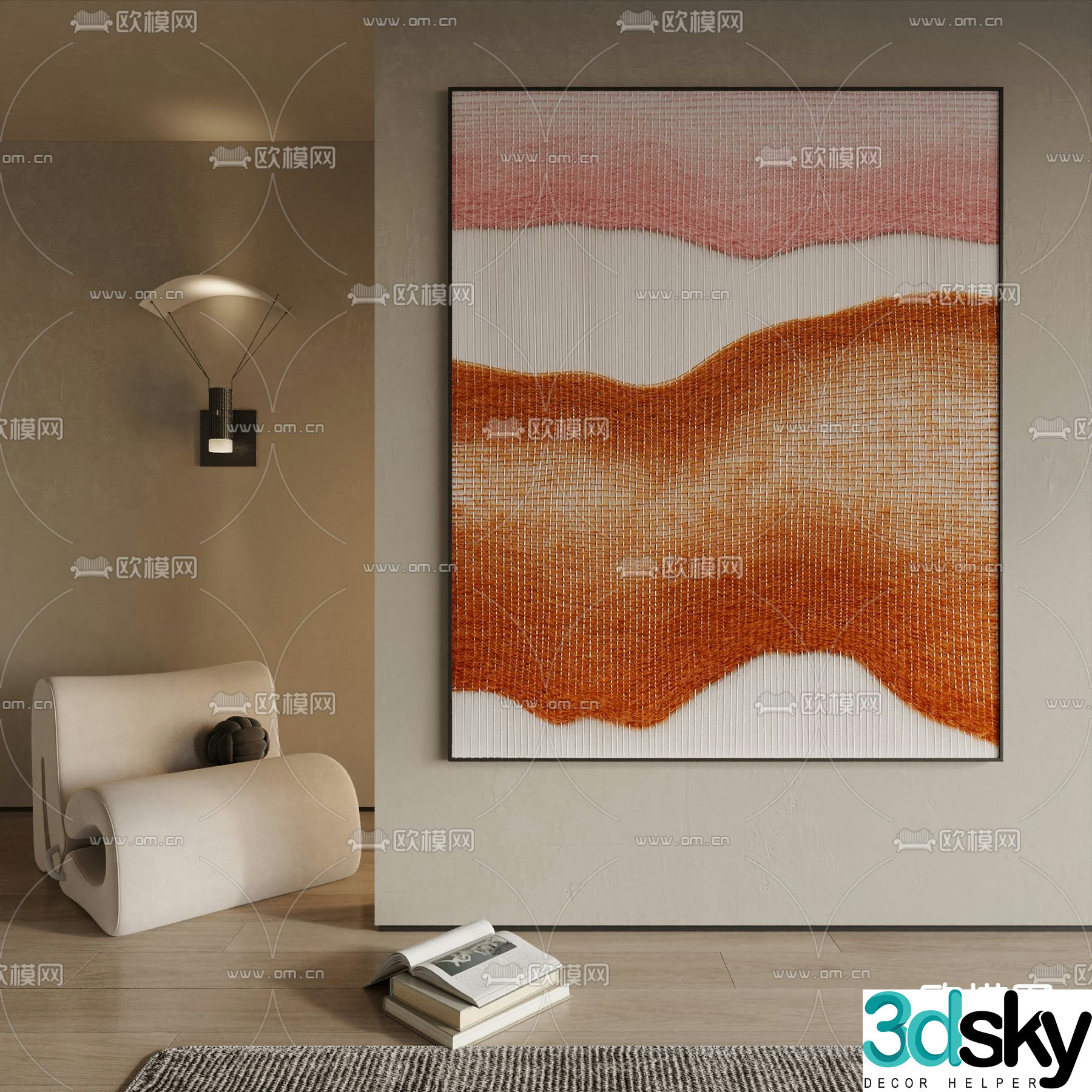 Texture painting Abstract painting Decorative painting 3d model