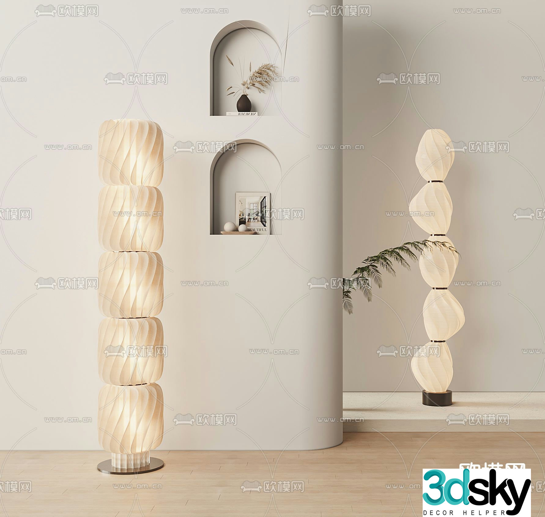 Art floor lamp 3d model