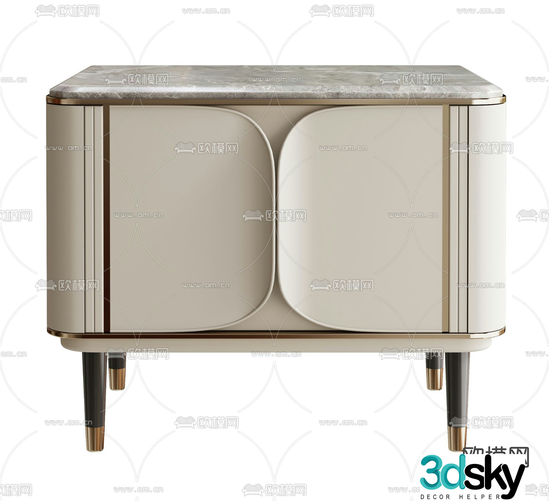 Modern bedside table 3d model