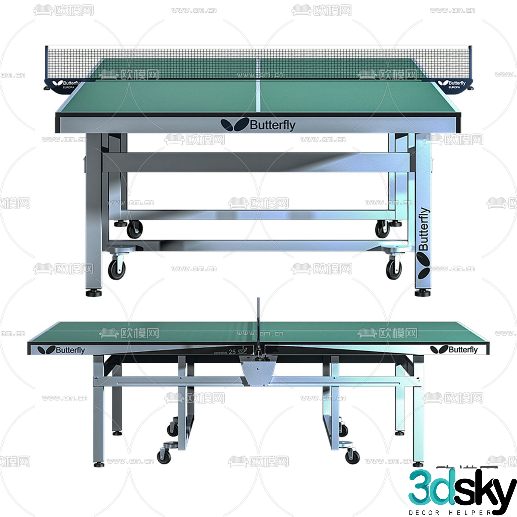 ping pong table 3d model