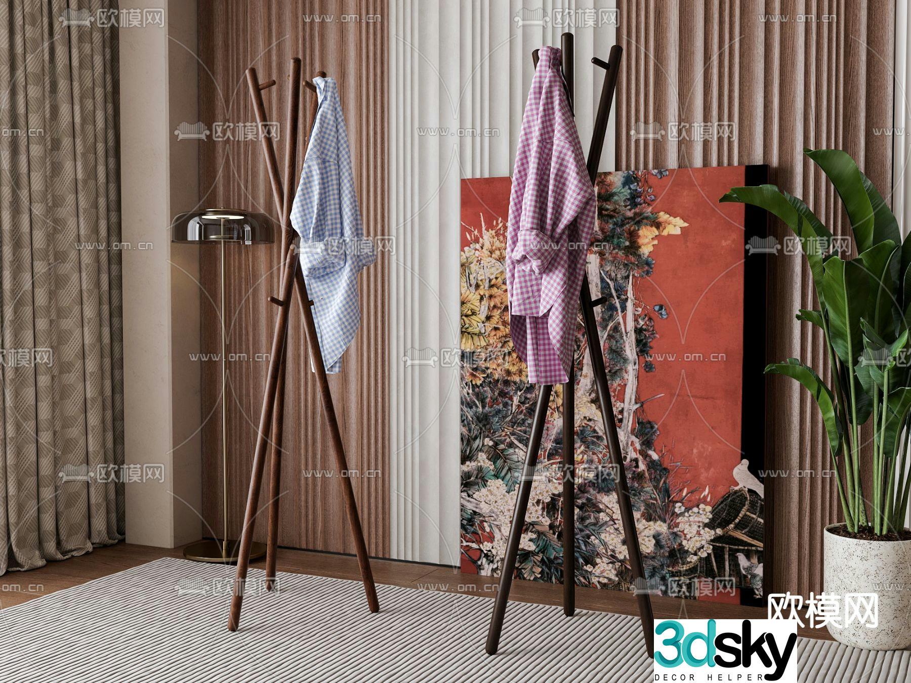 Wasabi hanger clothes rack 3d model
