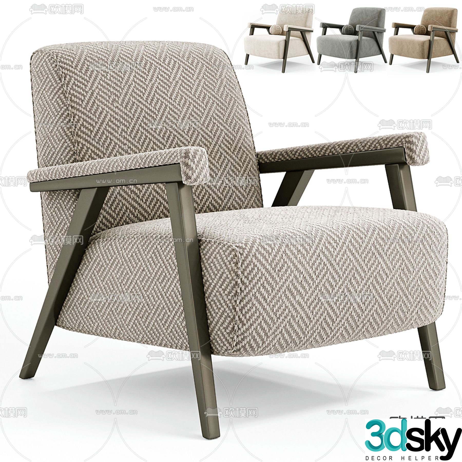 Dantone sofa chair leisure chair 3d model