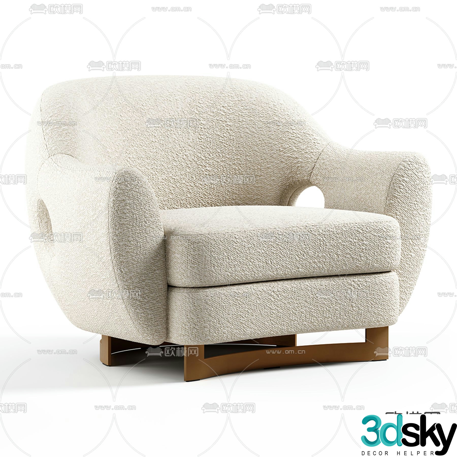 Single sofa leisure sofa 3d model