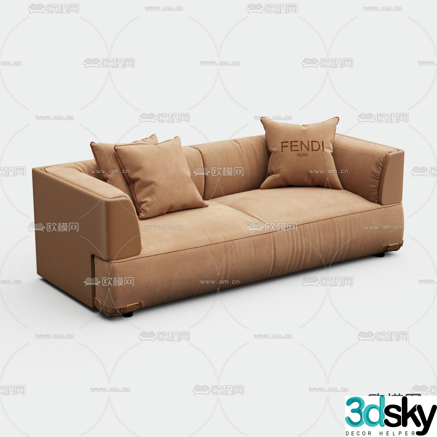 Double sofa 3d model