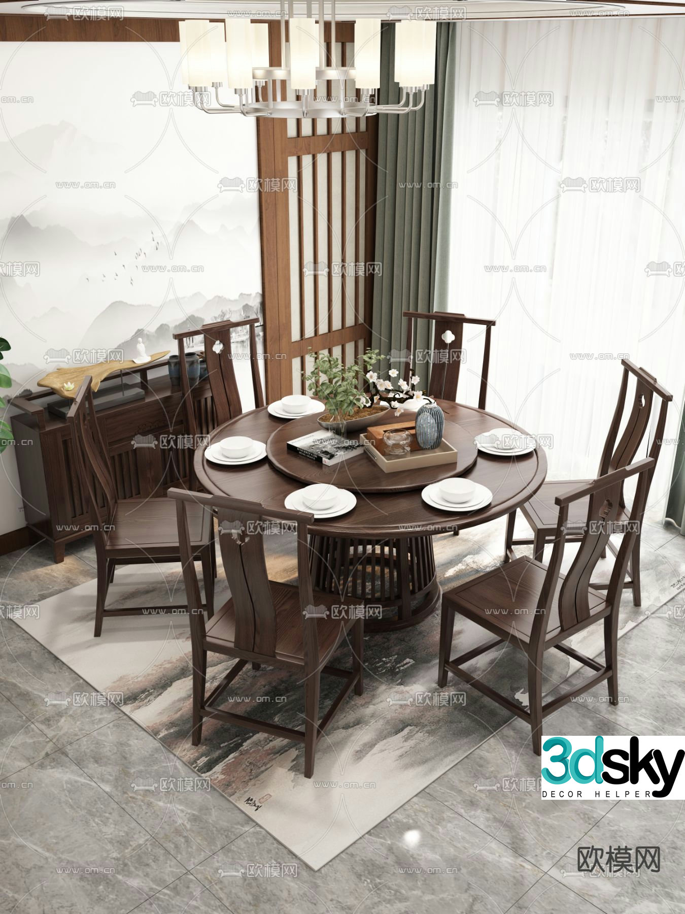Chinese restaurant 3D model
