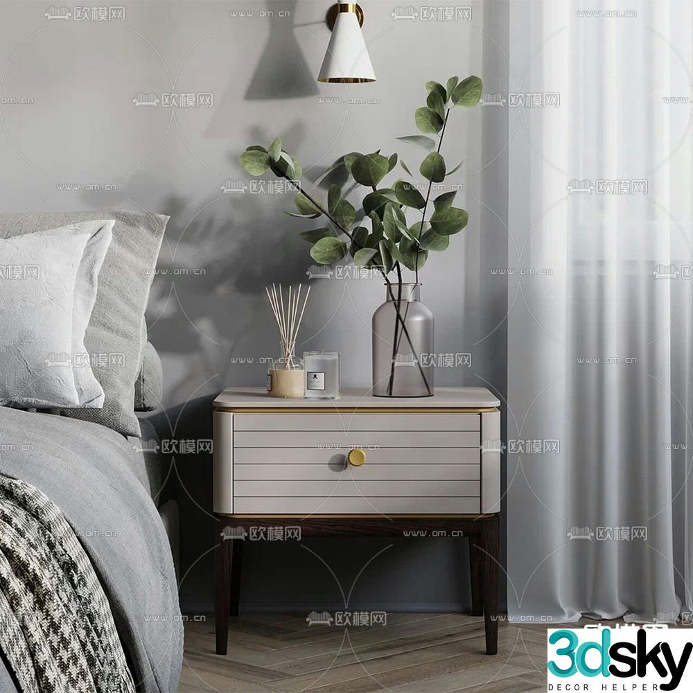 Mister bedside table 3d model