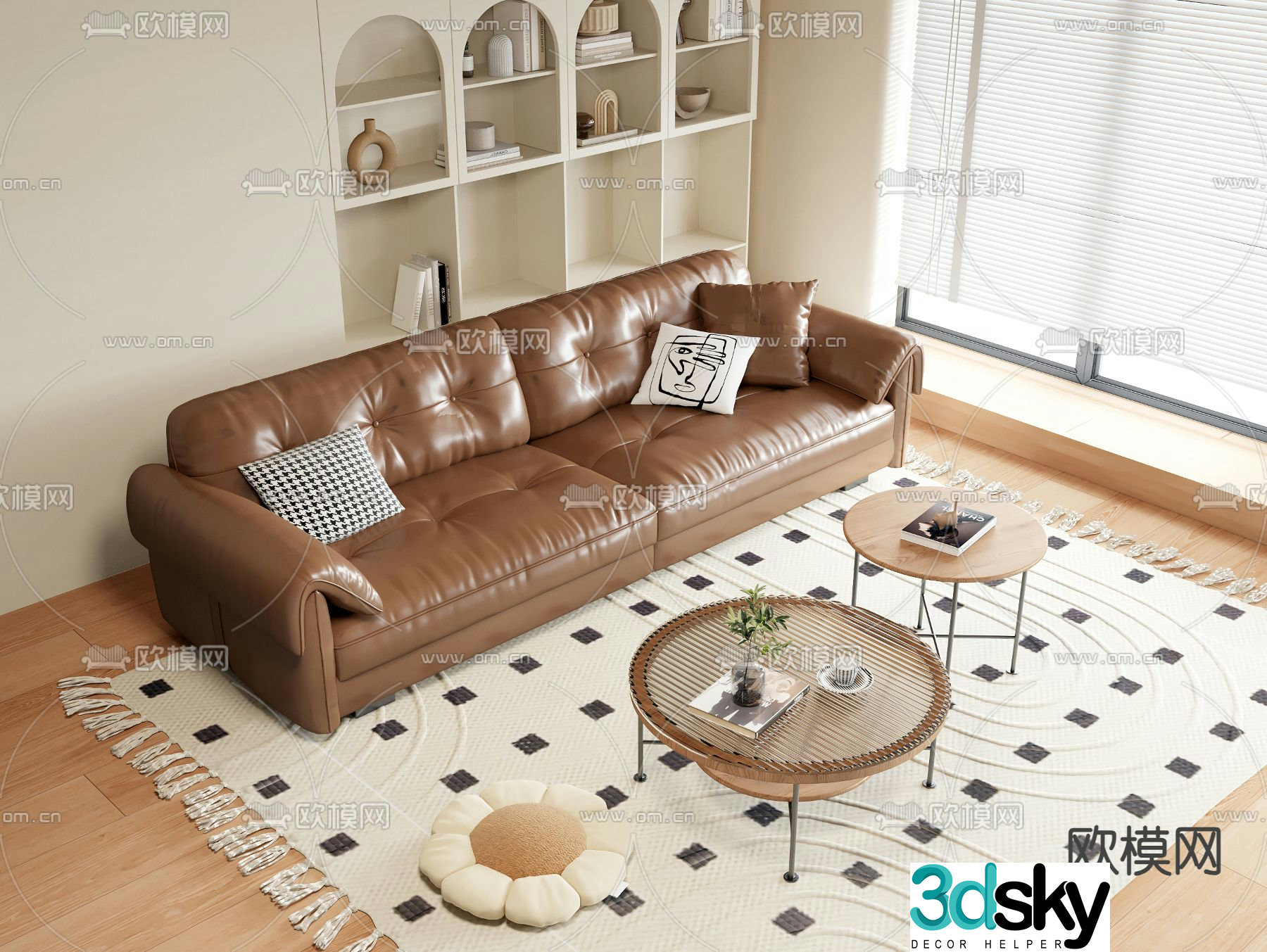Medieval style sofa double sofa 3d model