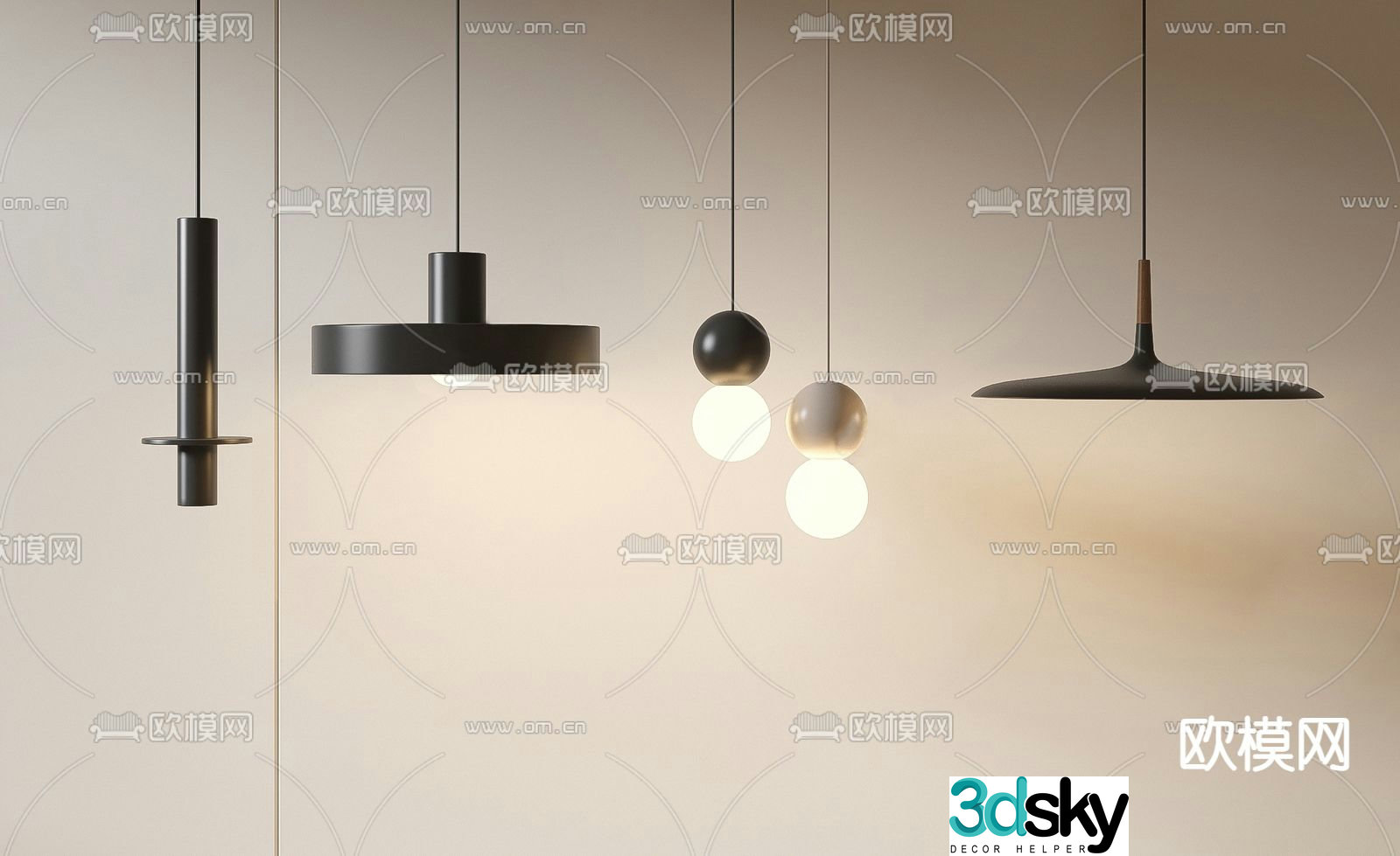 Light luxury small chandelier 3D model