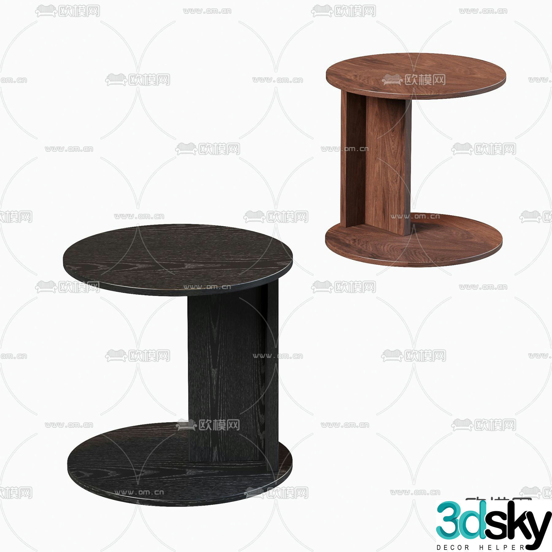 Side table corner table round table table table 3D model