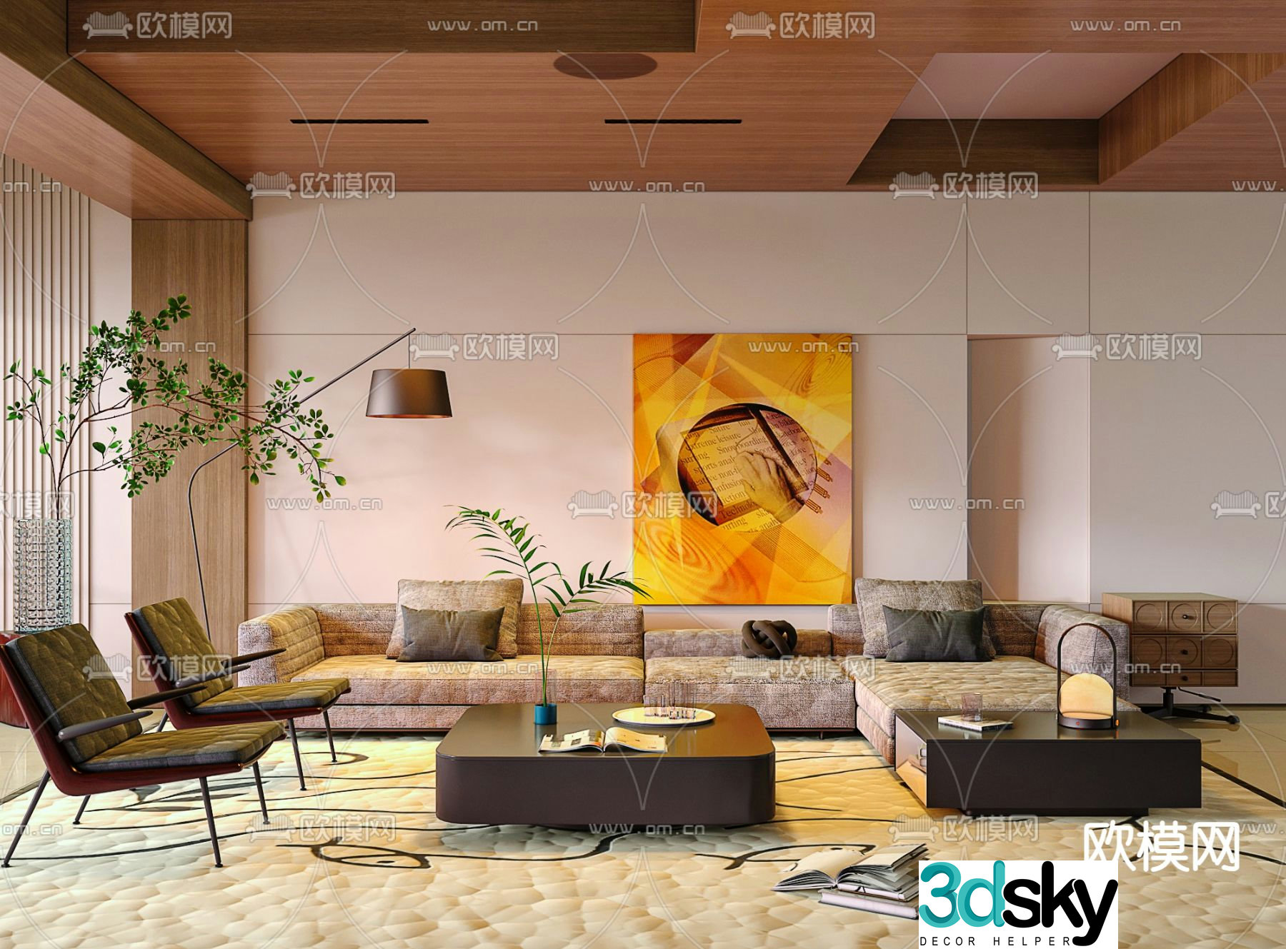 Medieval style modular sofa 3D model
