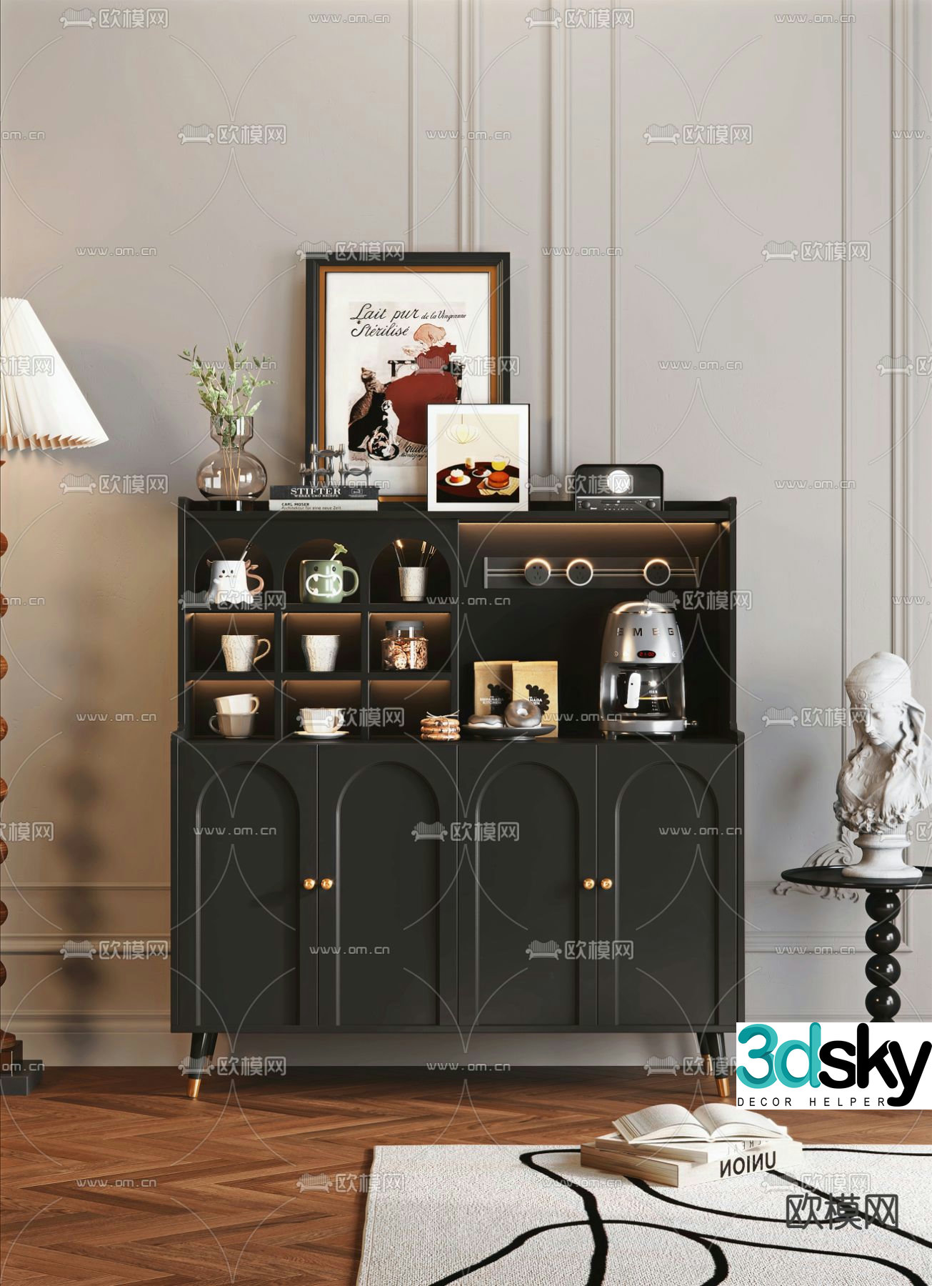 French sideboard 3d model