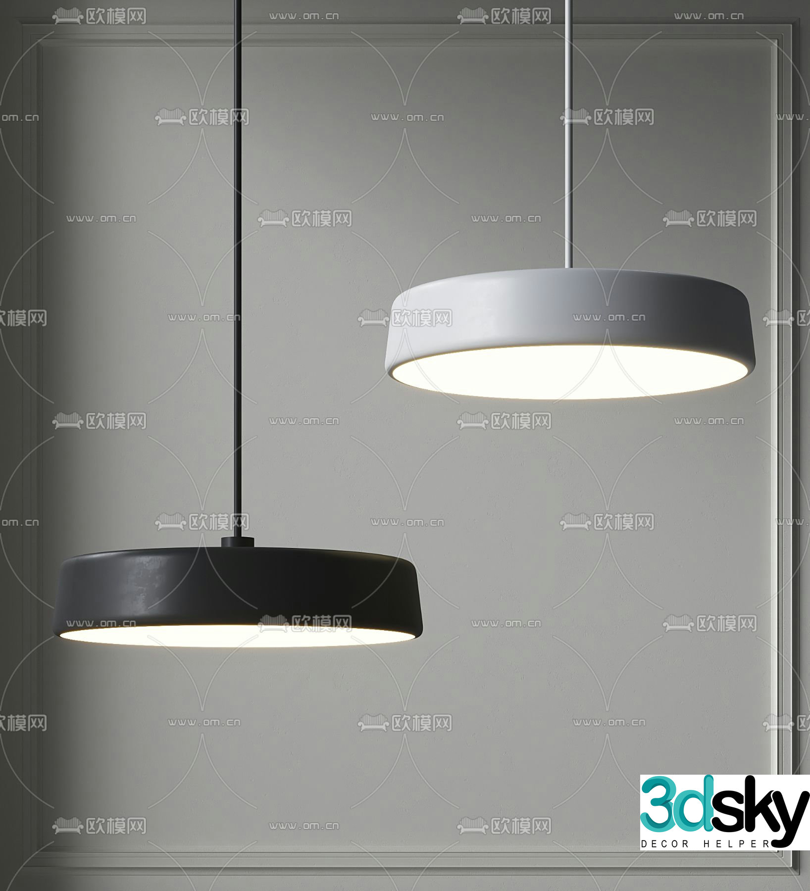 Round chandelier bedside small chandelier dining room chandelier 3d model