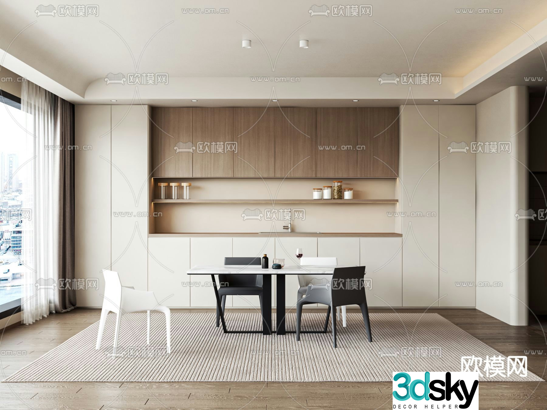 Modern restaurant 3d model