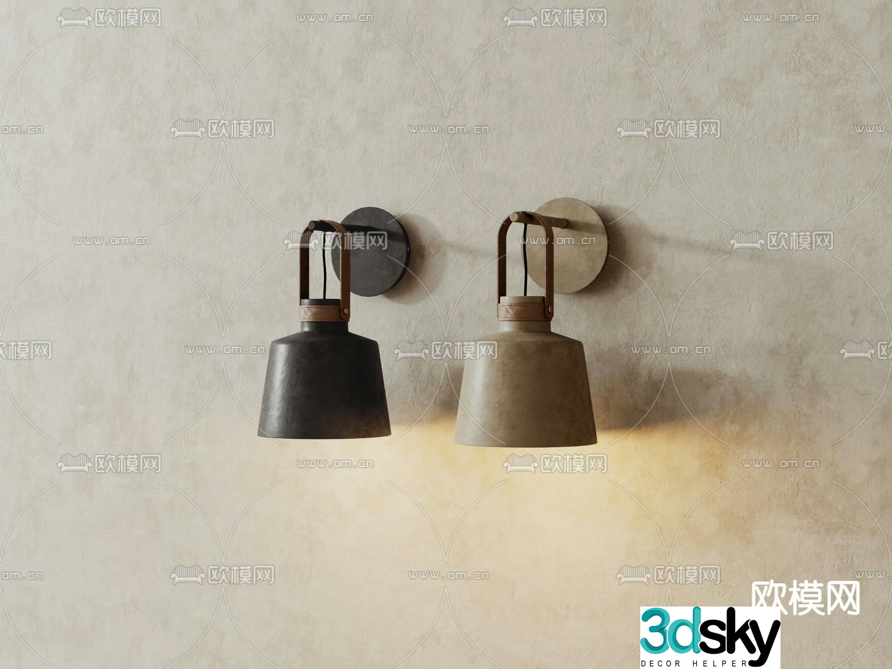 Wabi-sabi wall lamp 3d model