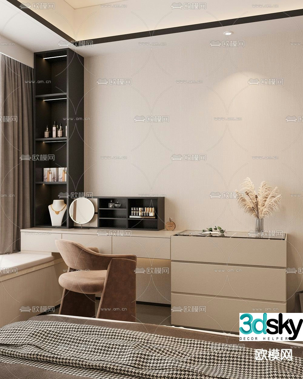 Modern dressing table dressing table 3d model