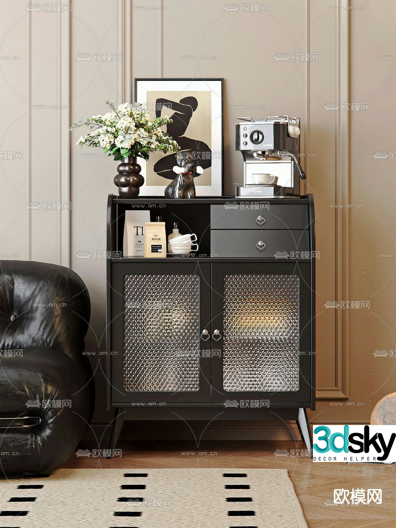 French sideboard 3d model