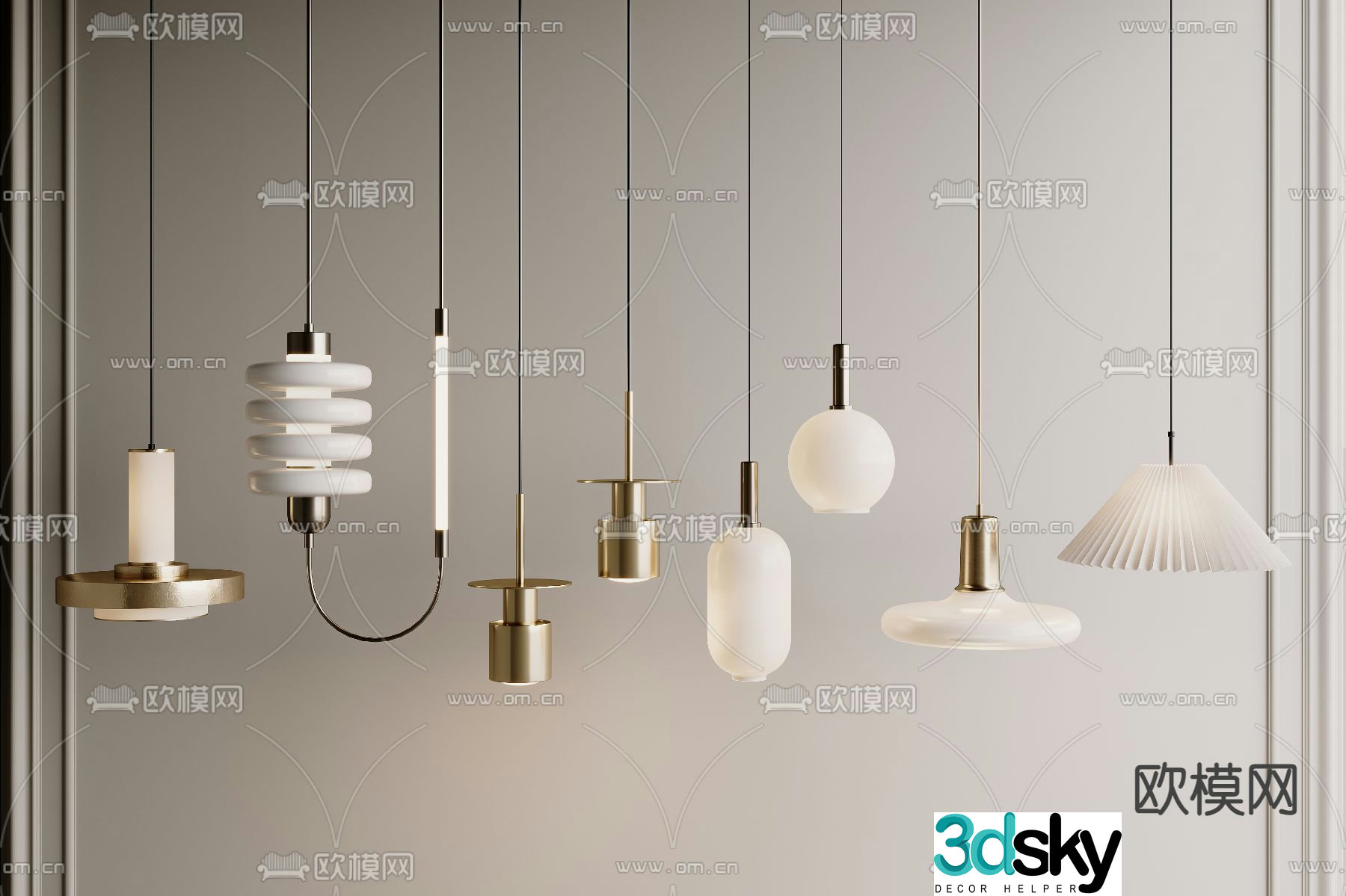 Creative small chandelier 3d model