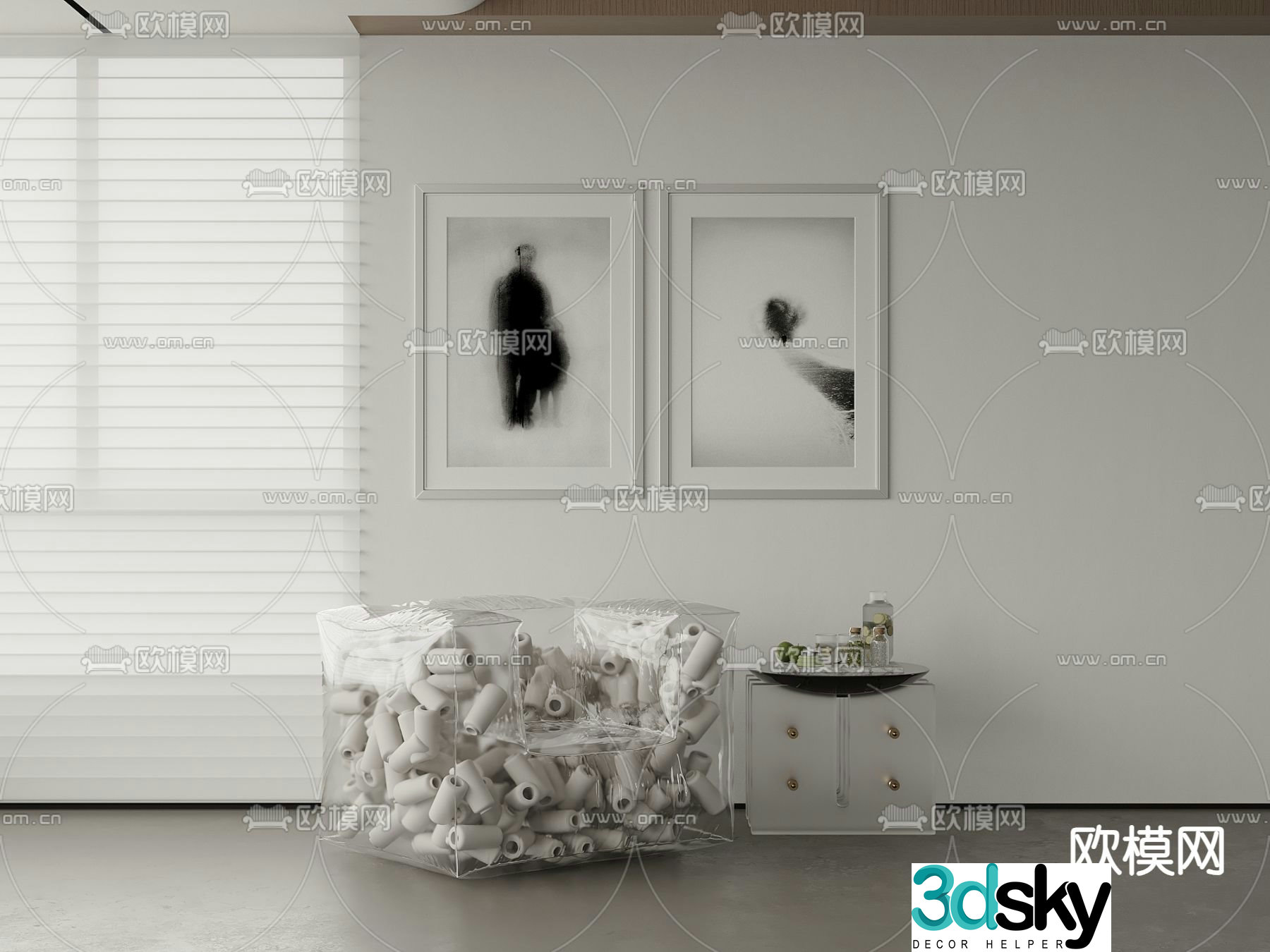 Creative sofa leisure sofa 3d model