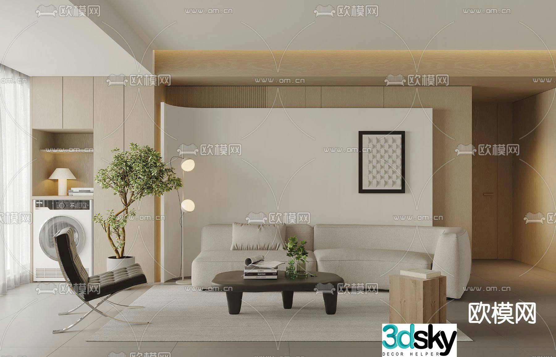 Modern living room 3d model
