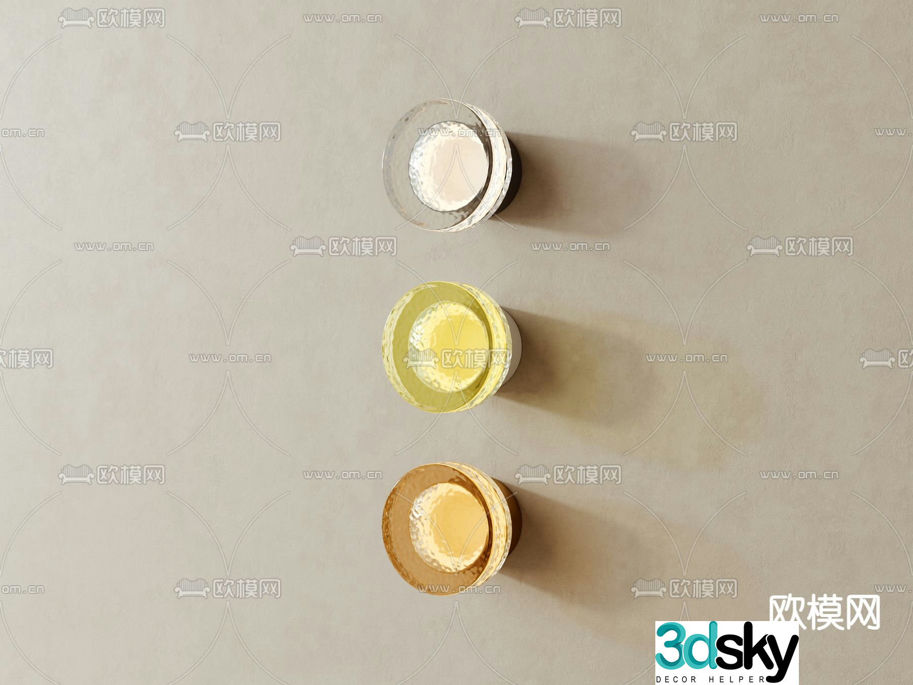 Glass wall light 3d model