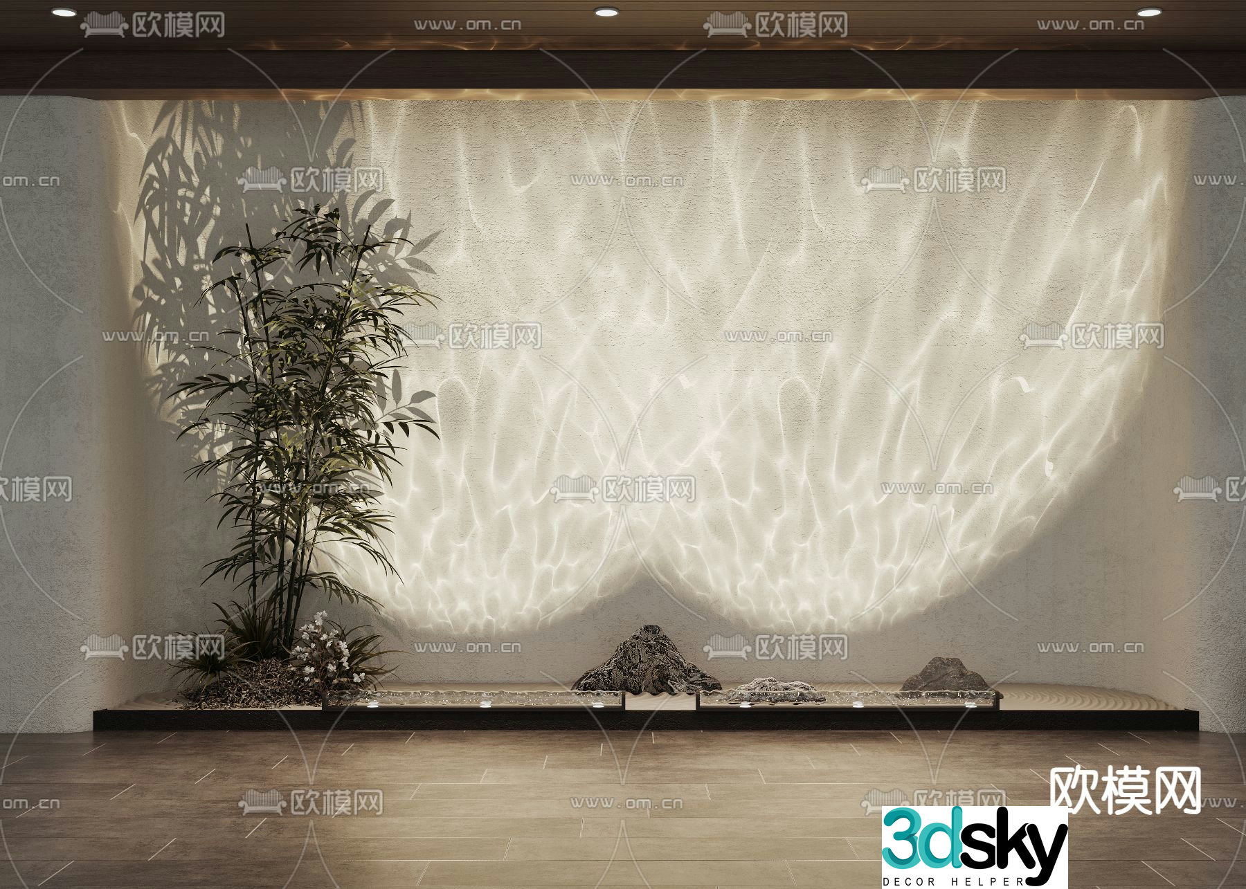 Water pattern lamp wall washer lamp decorative lamp atmosphere lamp 3D model