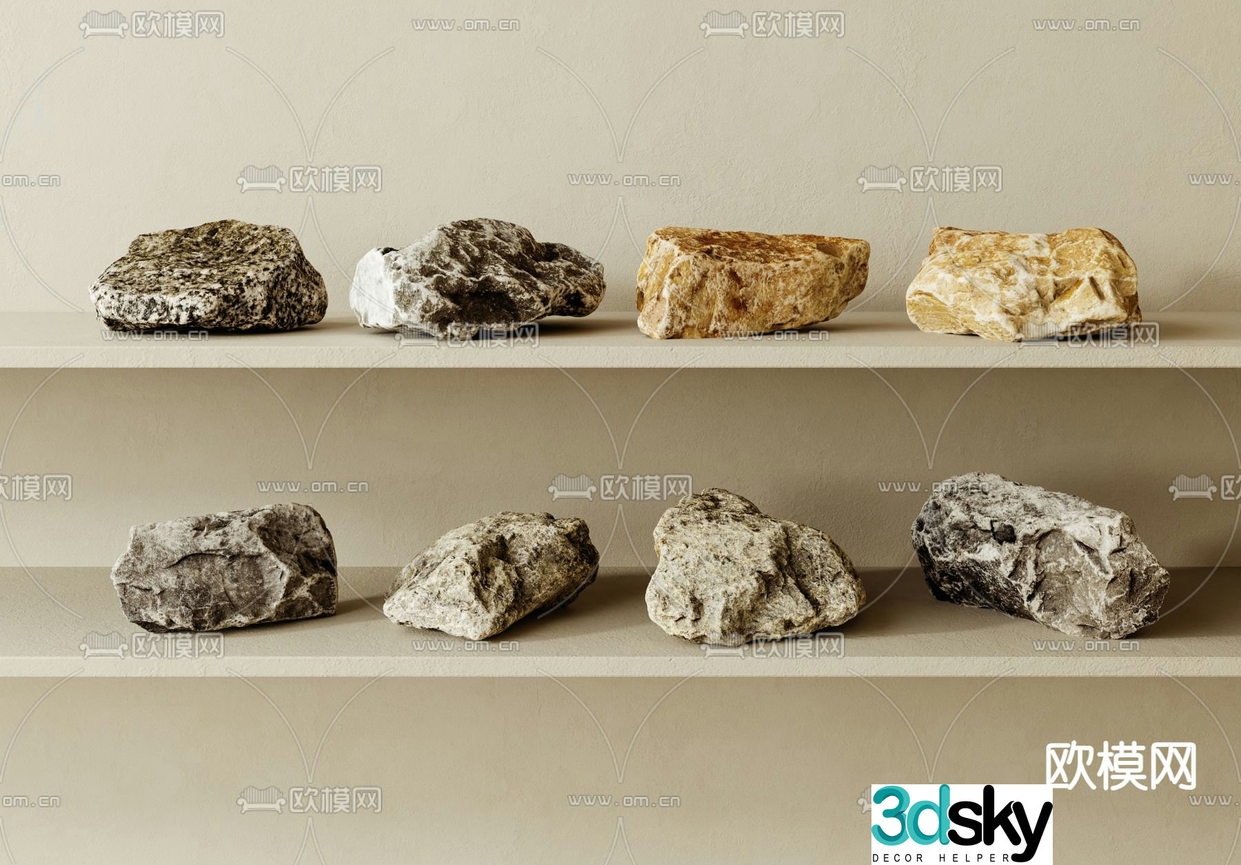 stone stones landscape stone 3d model