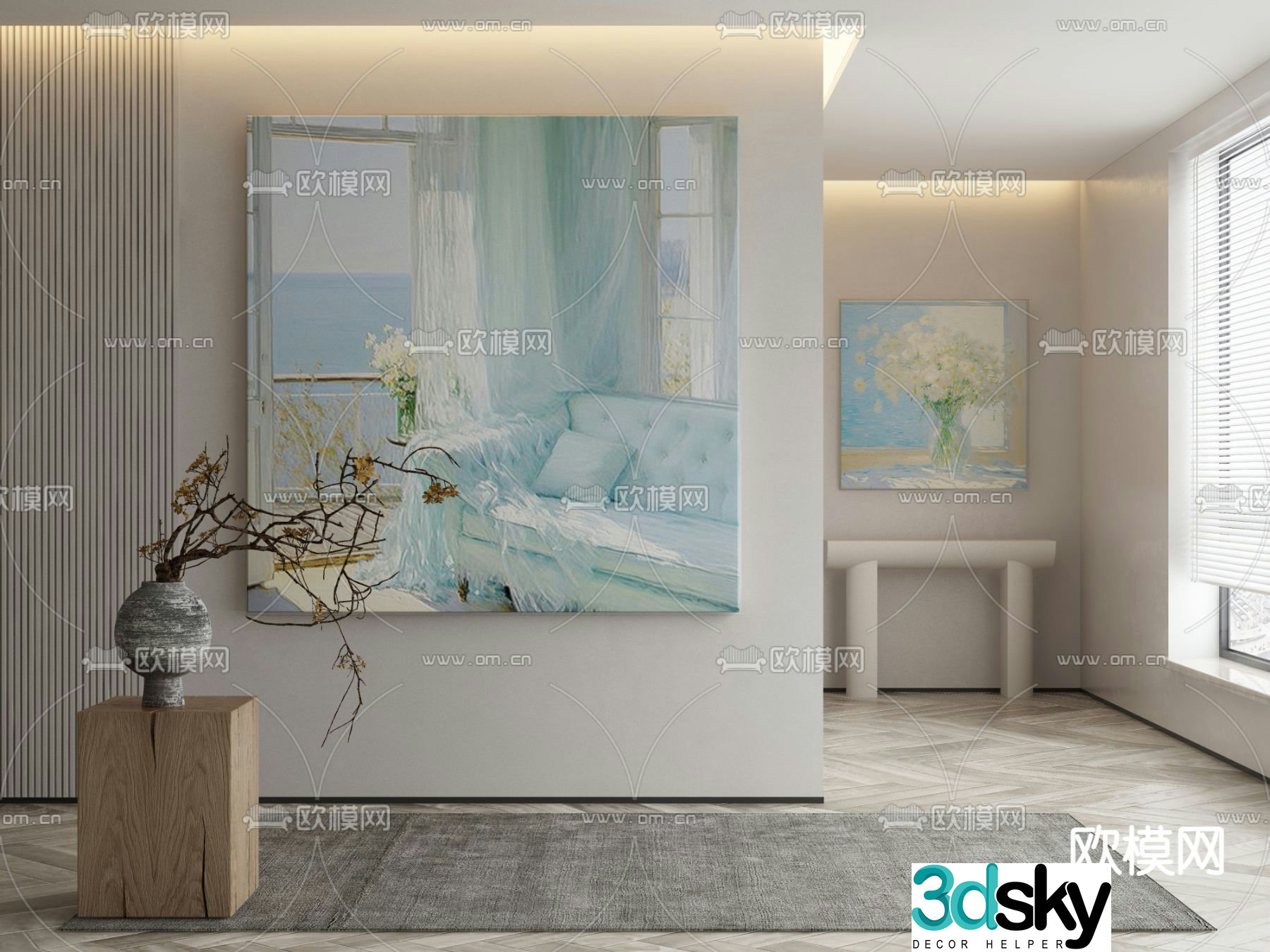 Oil Painting Art Painting Decorative Painting 3D Model