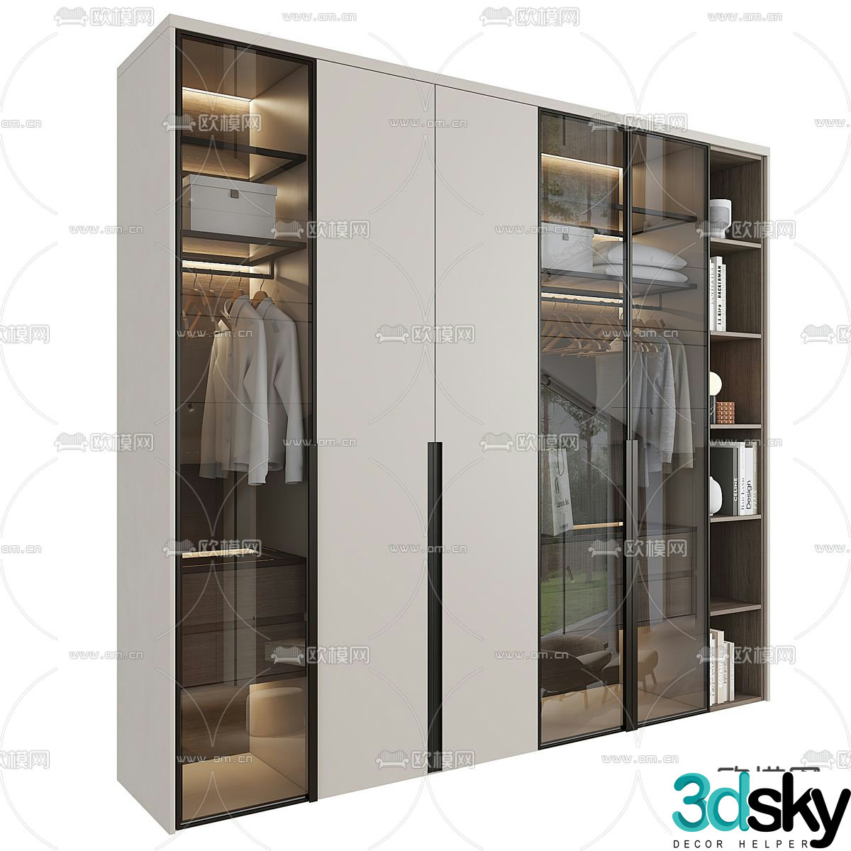 modern wardrobe wardrobe 3d model