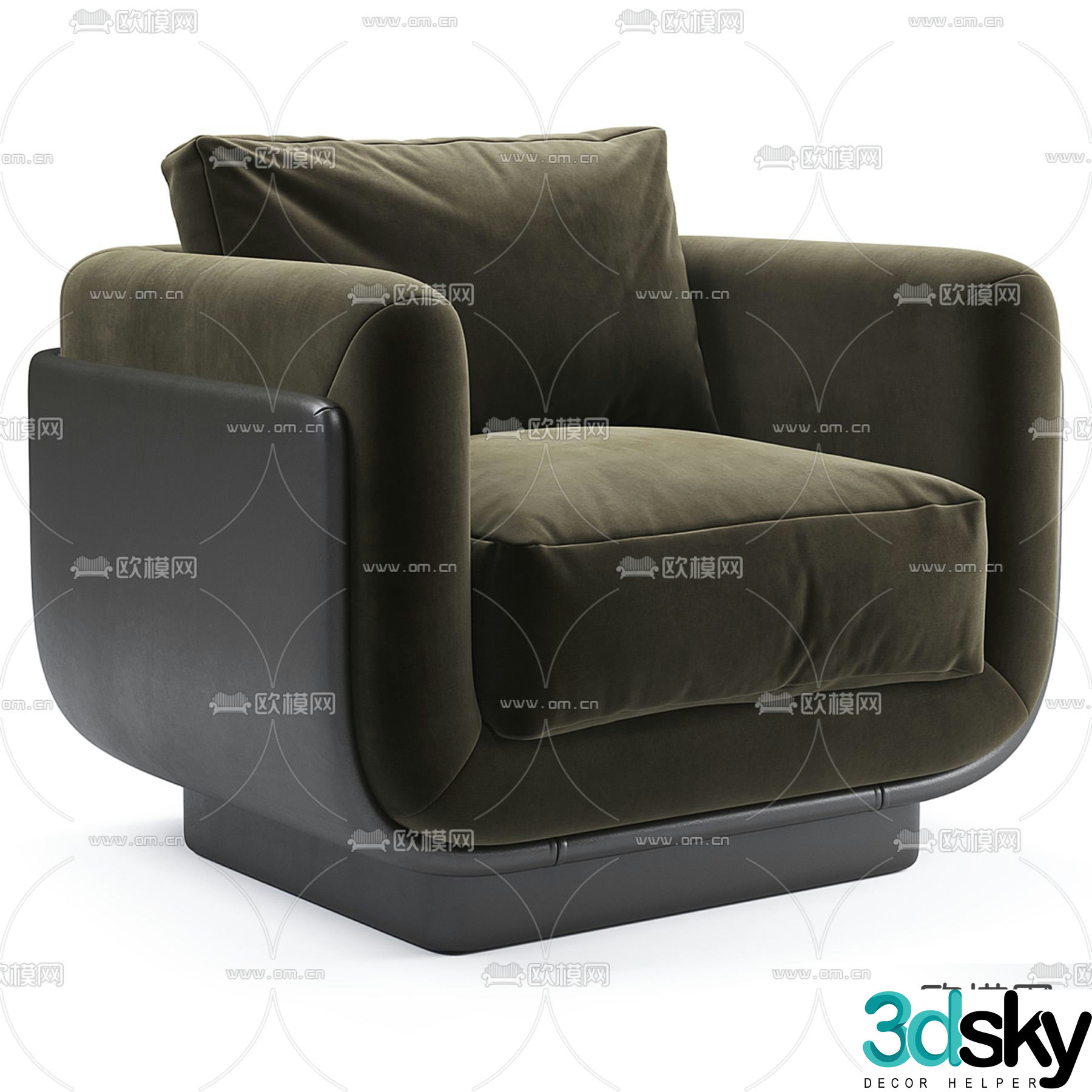 Single sofa 3d model