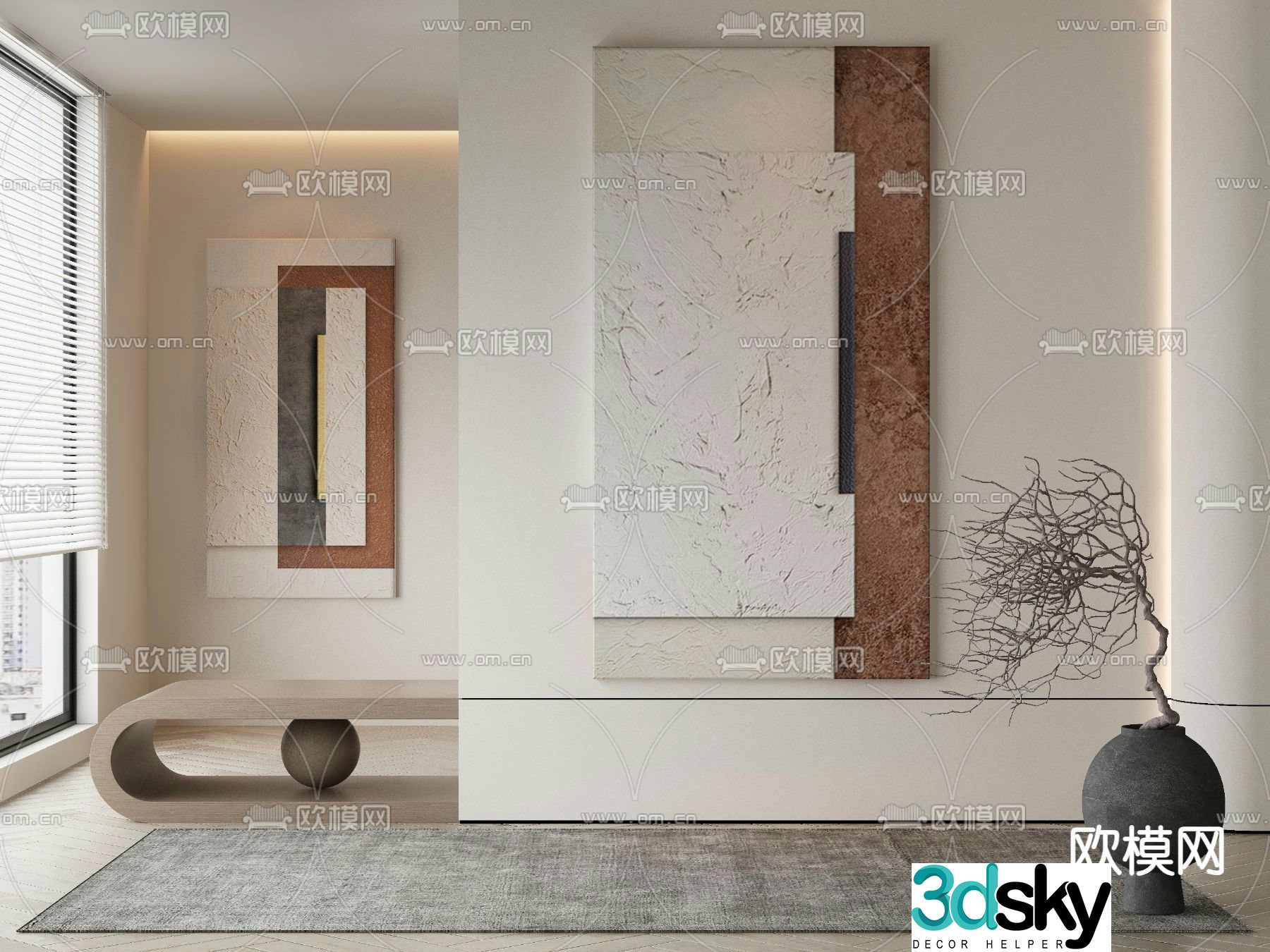 Texture painting Abstract painting Decorative painting 3d model