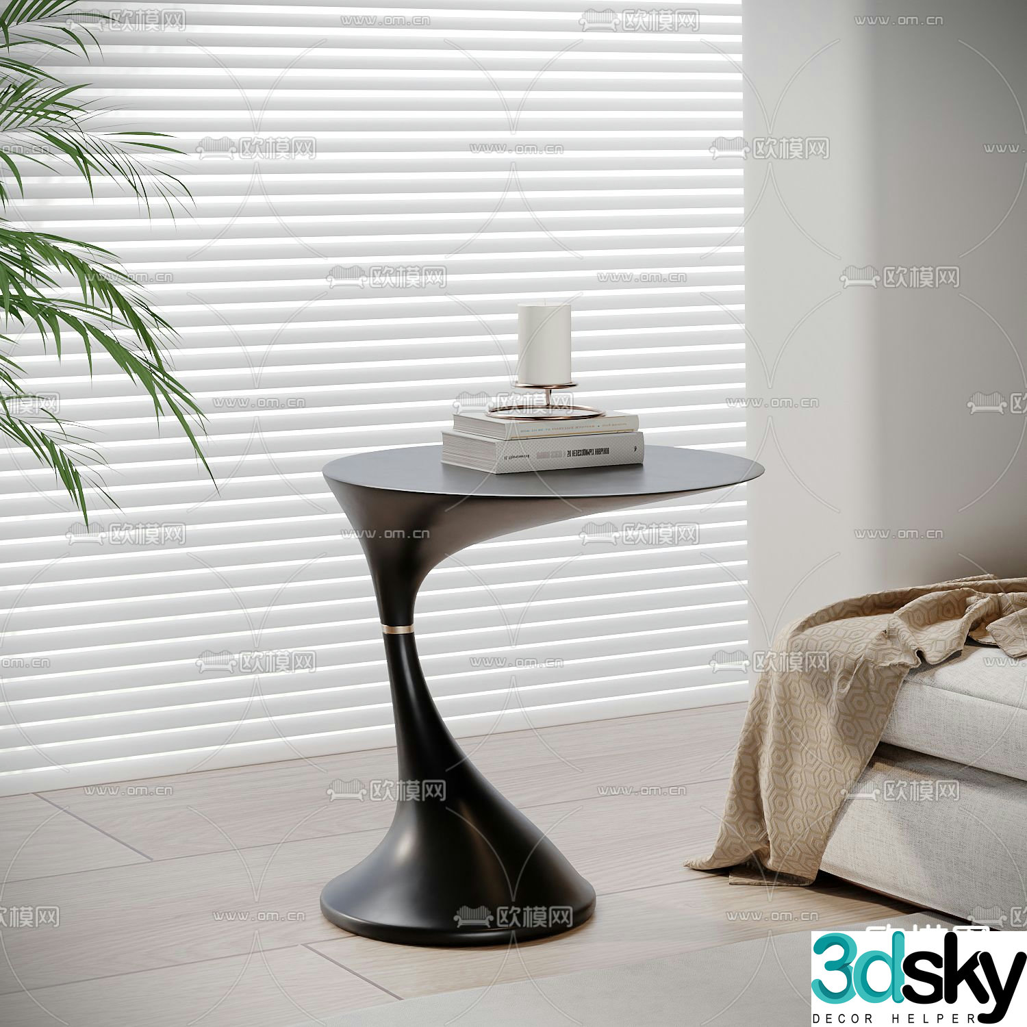 Side table corner table round table table table 3D model
