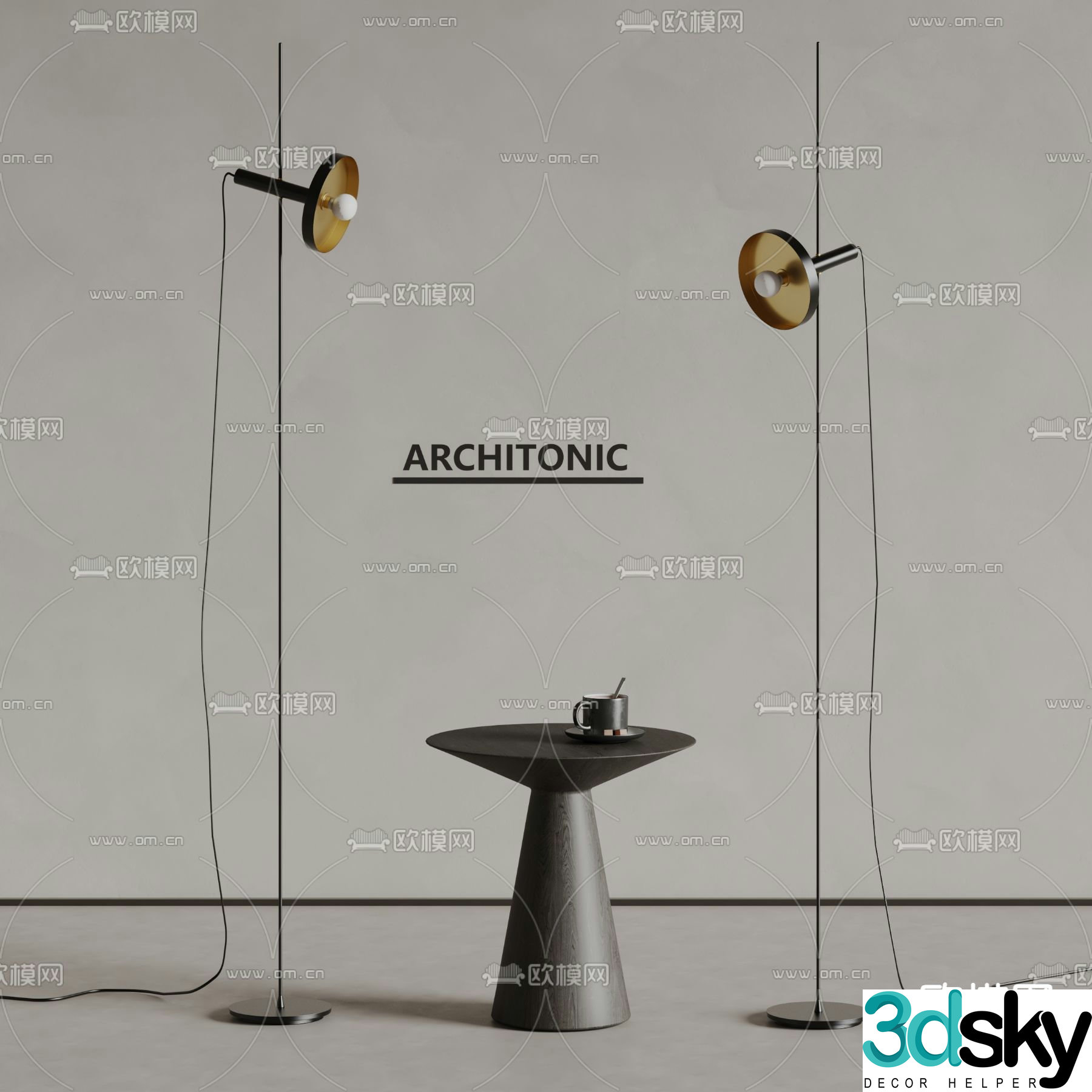 Architonic floor lamp 3d model