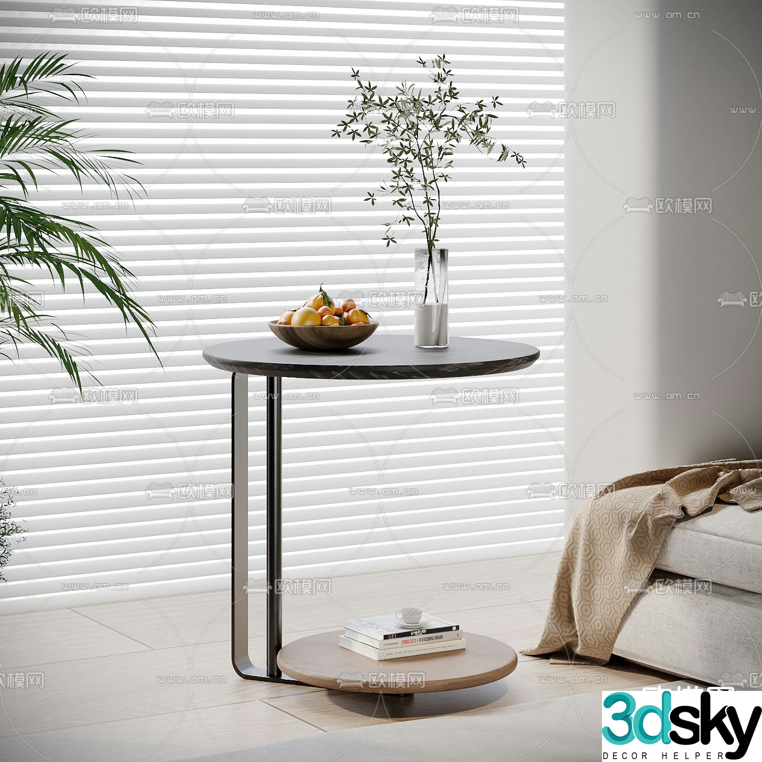 Round table side table corner table table table 3D model