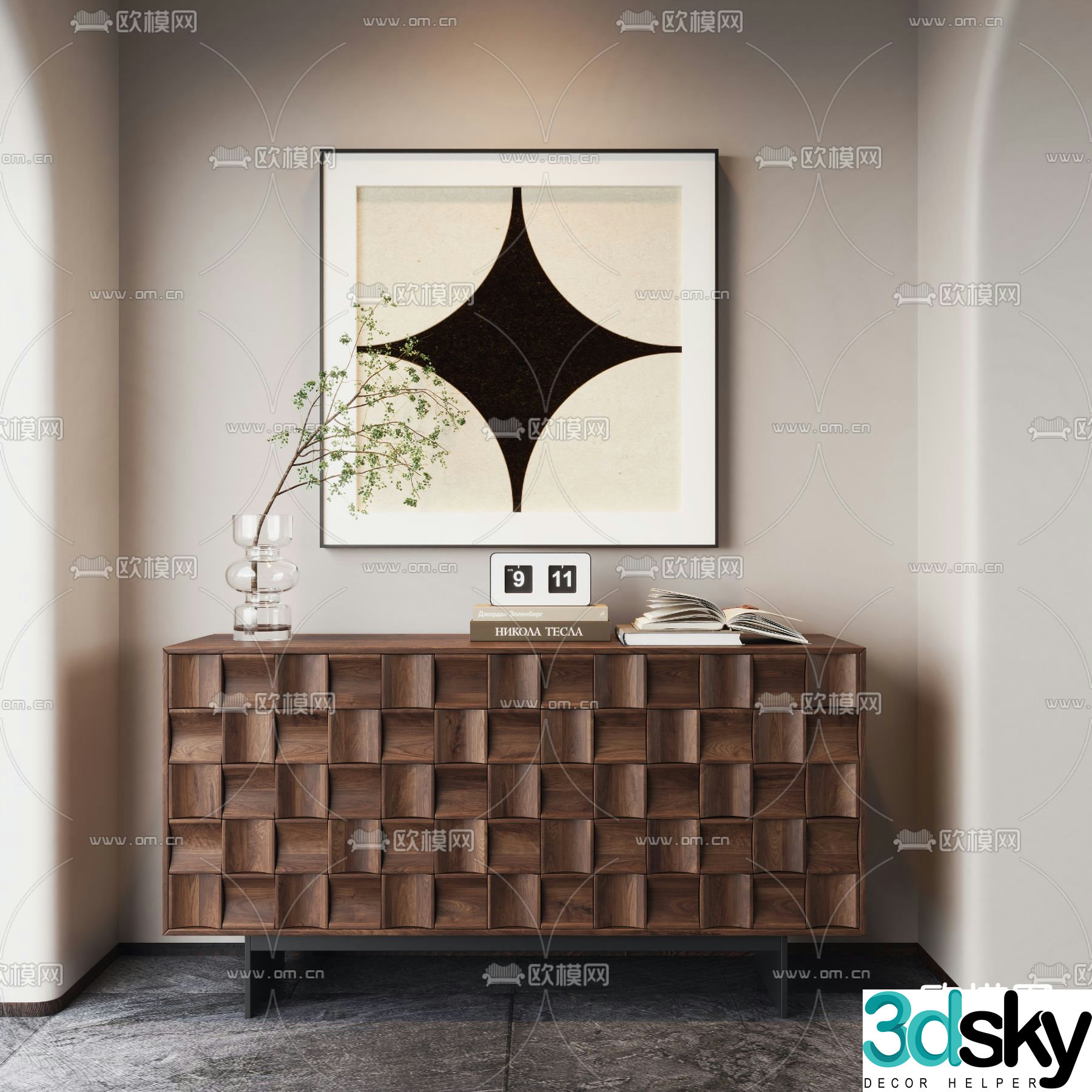 End view cabinet entrance cabinet side cabinet 3D model