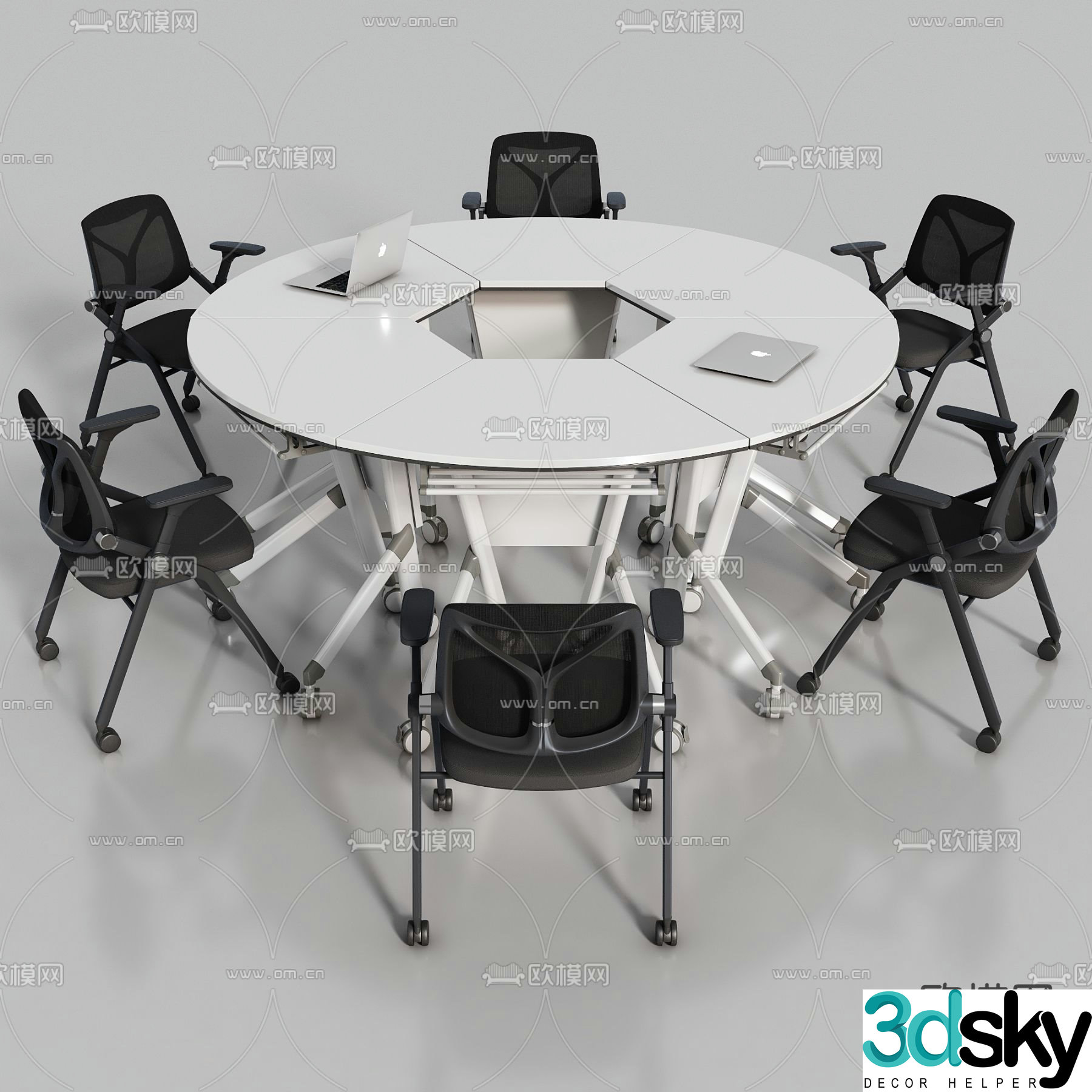 office desk training table conference table 3d model