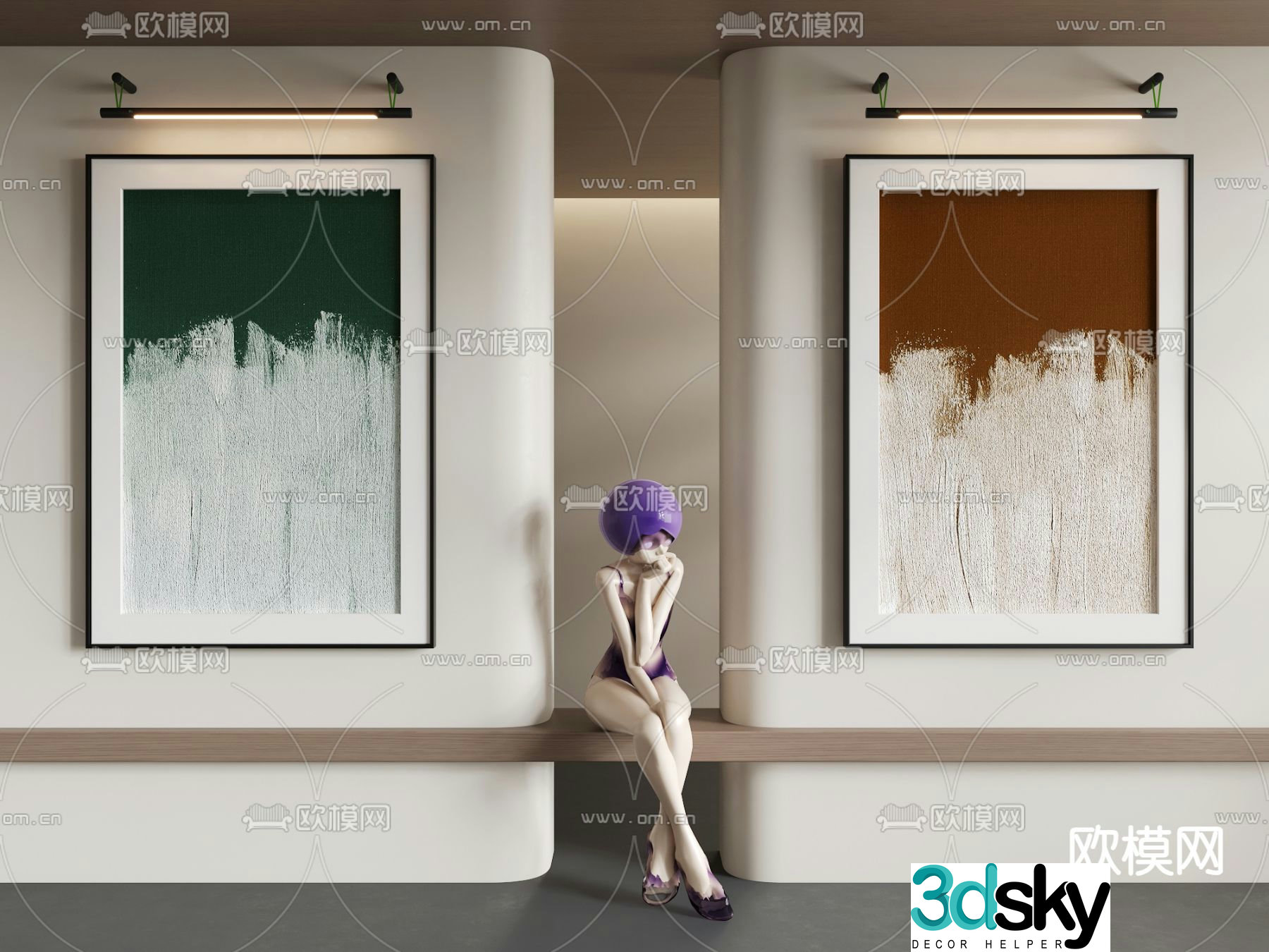 Art painting Decorative painting Abstract painting 3d model