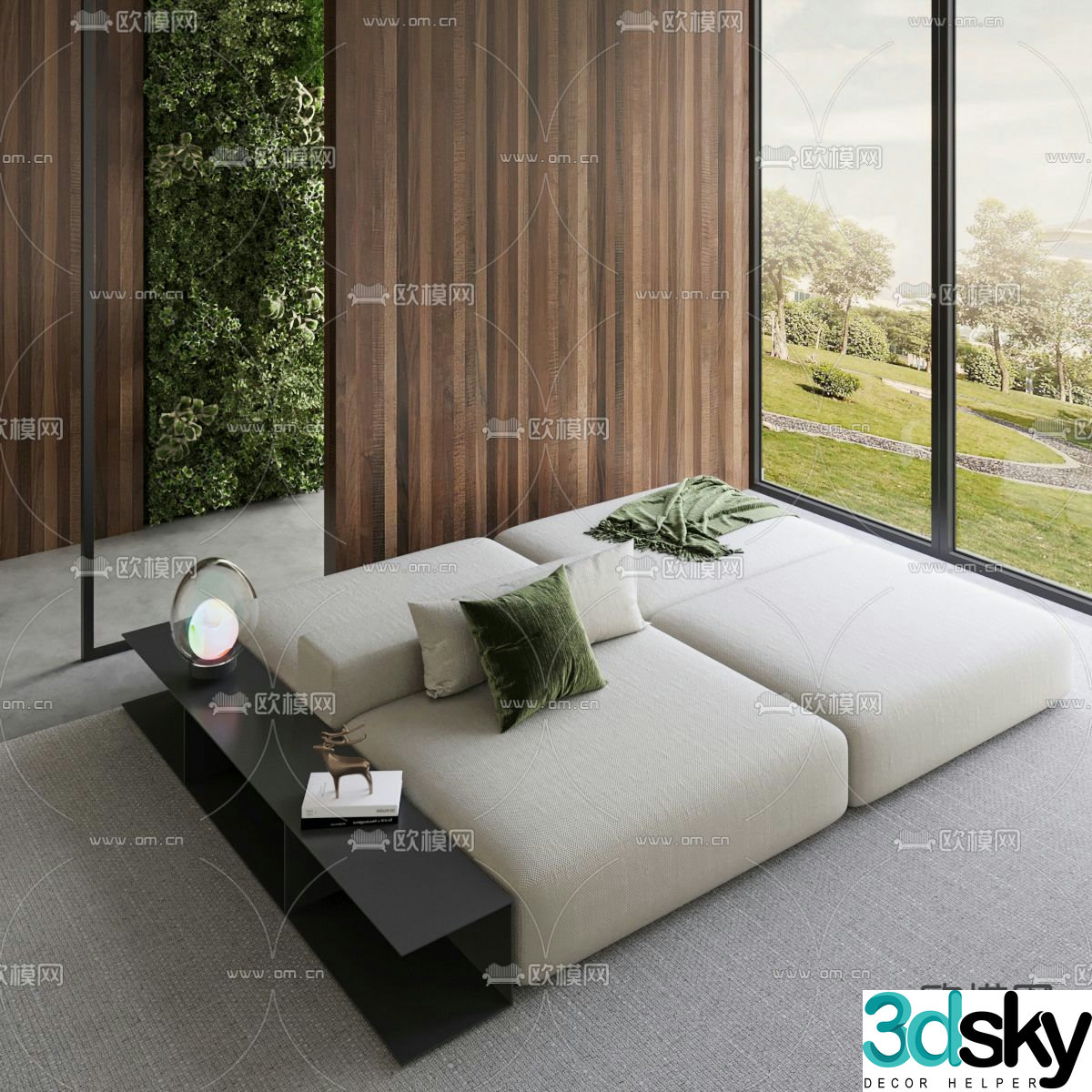 Multi-person sofa module sofa 3d model