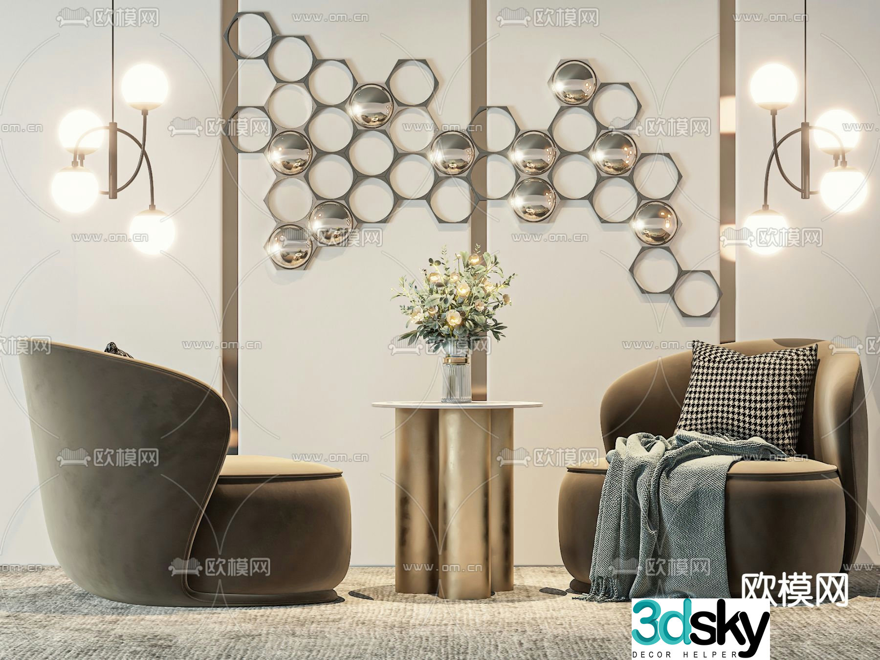 Single sofa 3d model