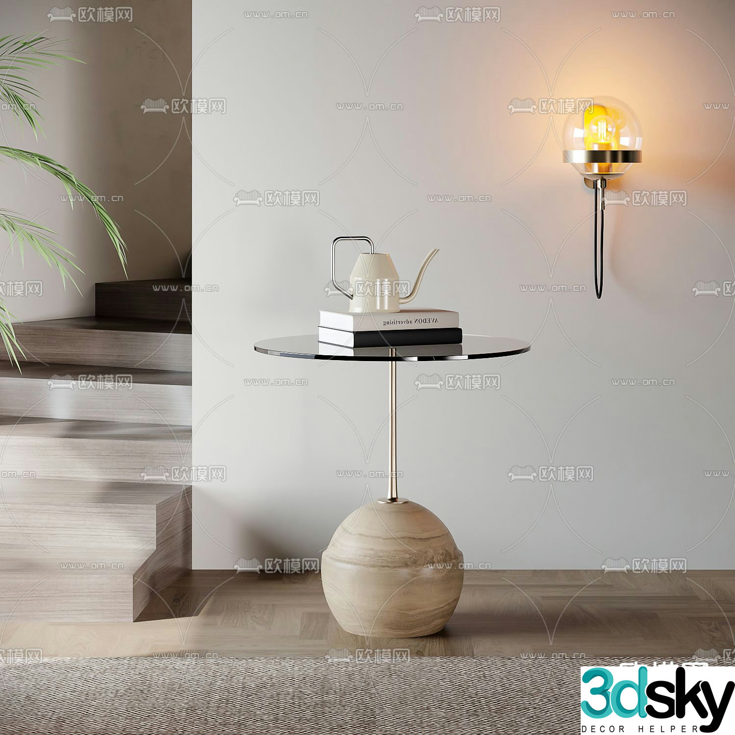 Round table side table corner table table table 3D model