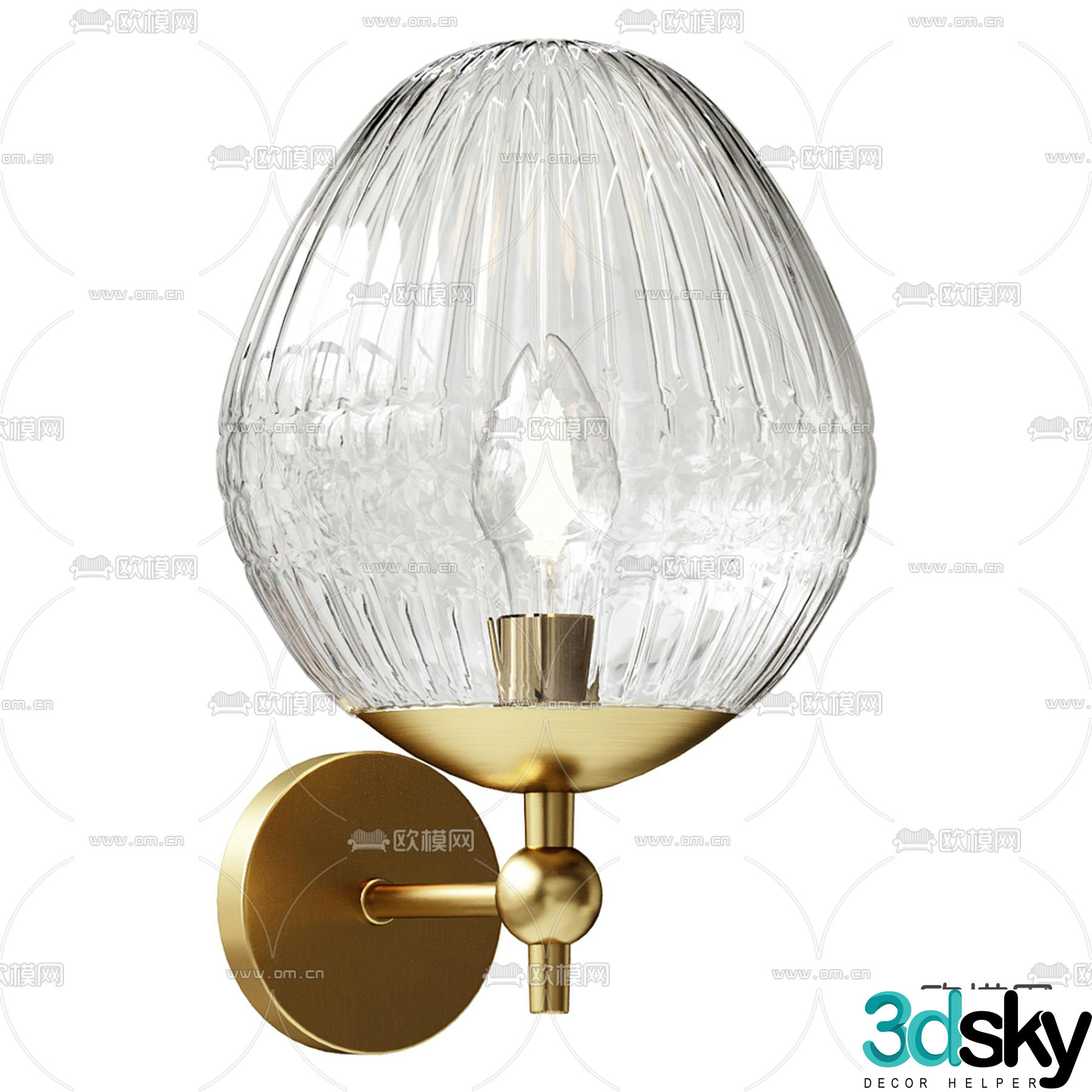 Light luxury wall lamp 3D model
