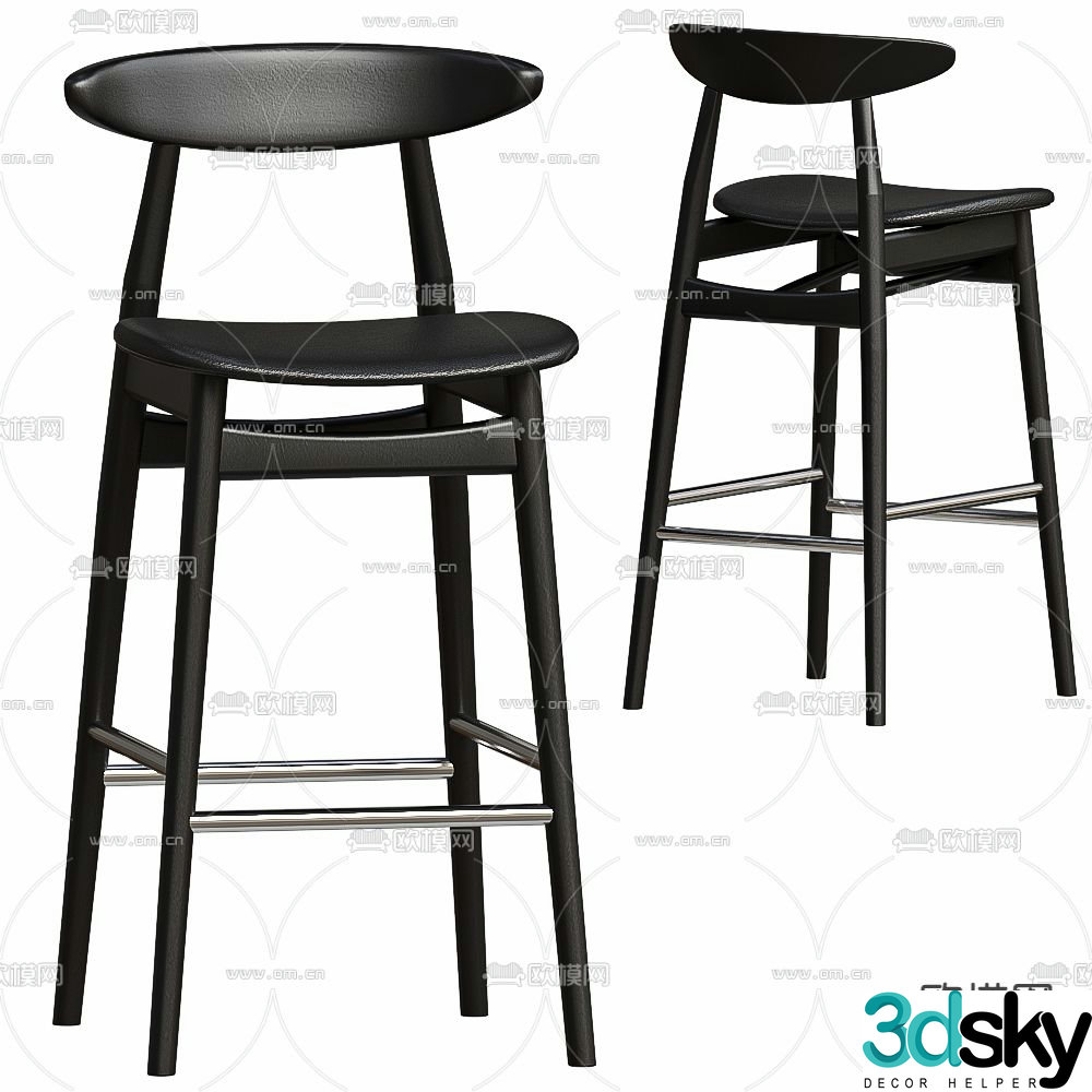 bar stool bar stool high stool 3d model