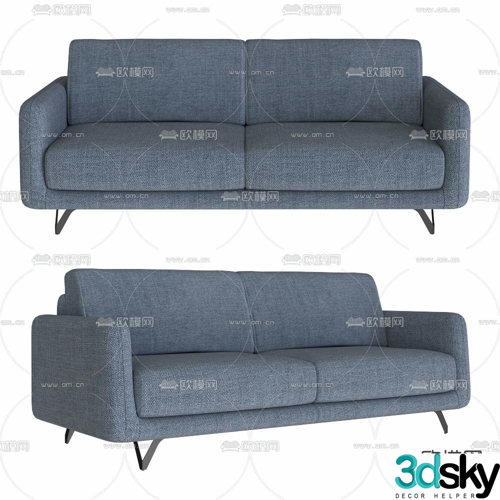 Double sofa 3d model