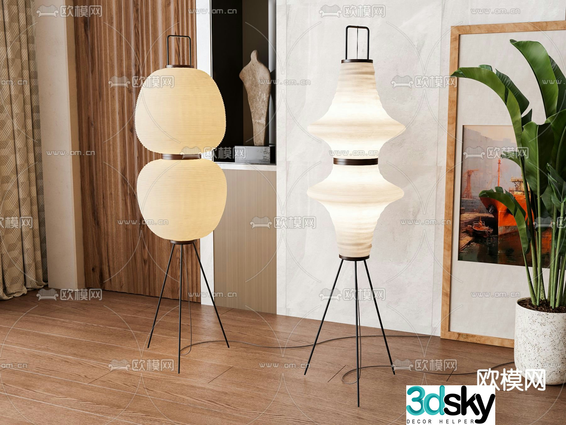 Wai Sad Floor Lamp 3D Model