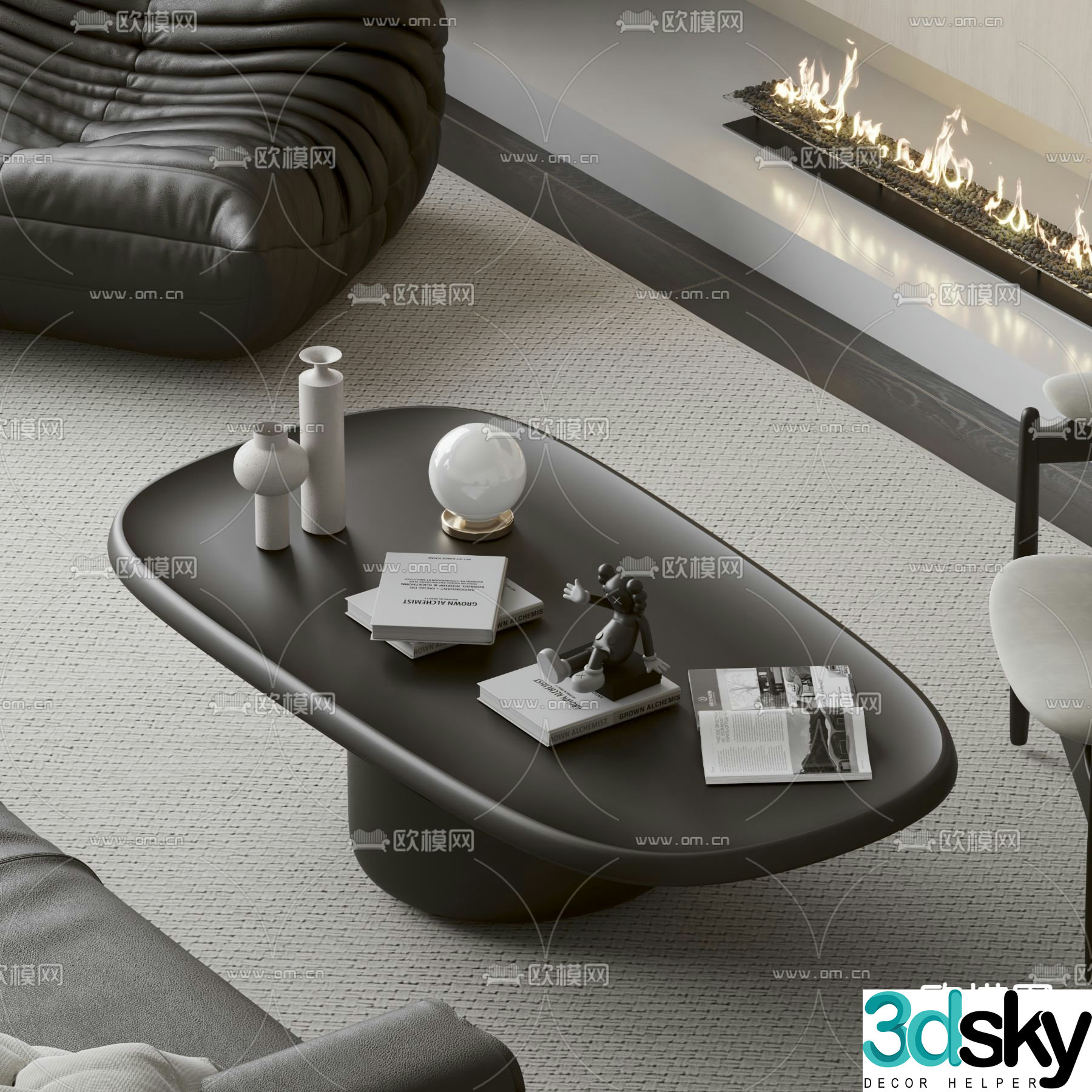 Modern coffee table 3d model