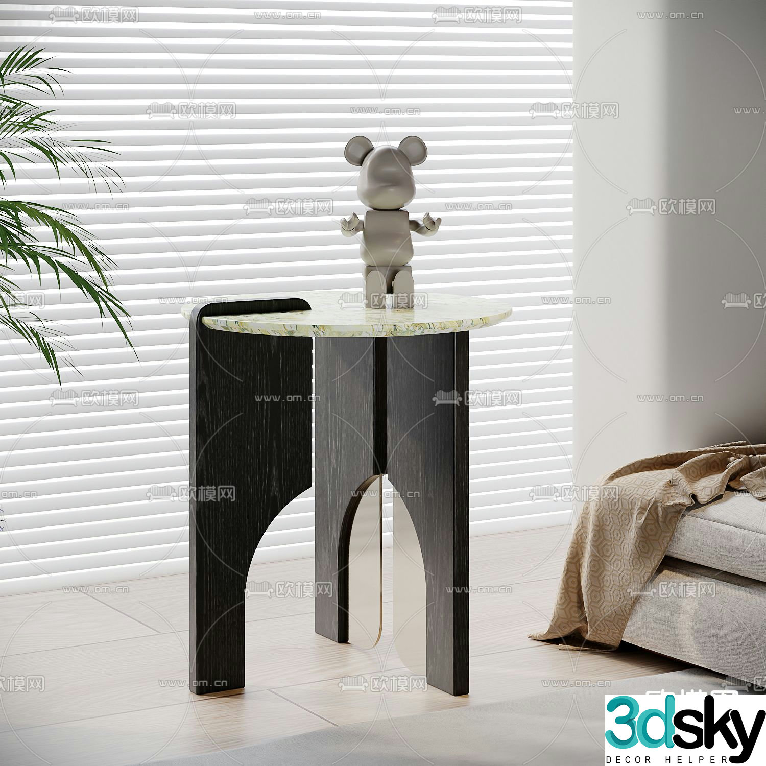 Side table corner table round table table table 3D model