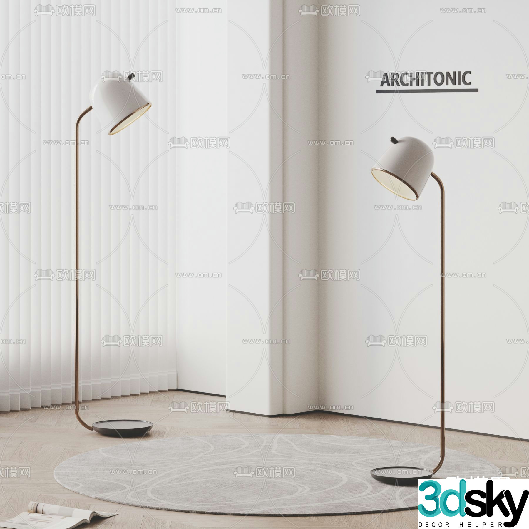 Architonic floor lamp 3d model
