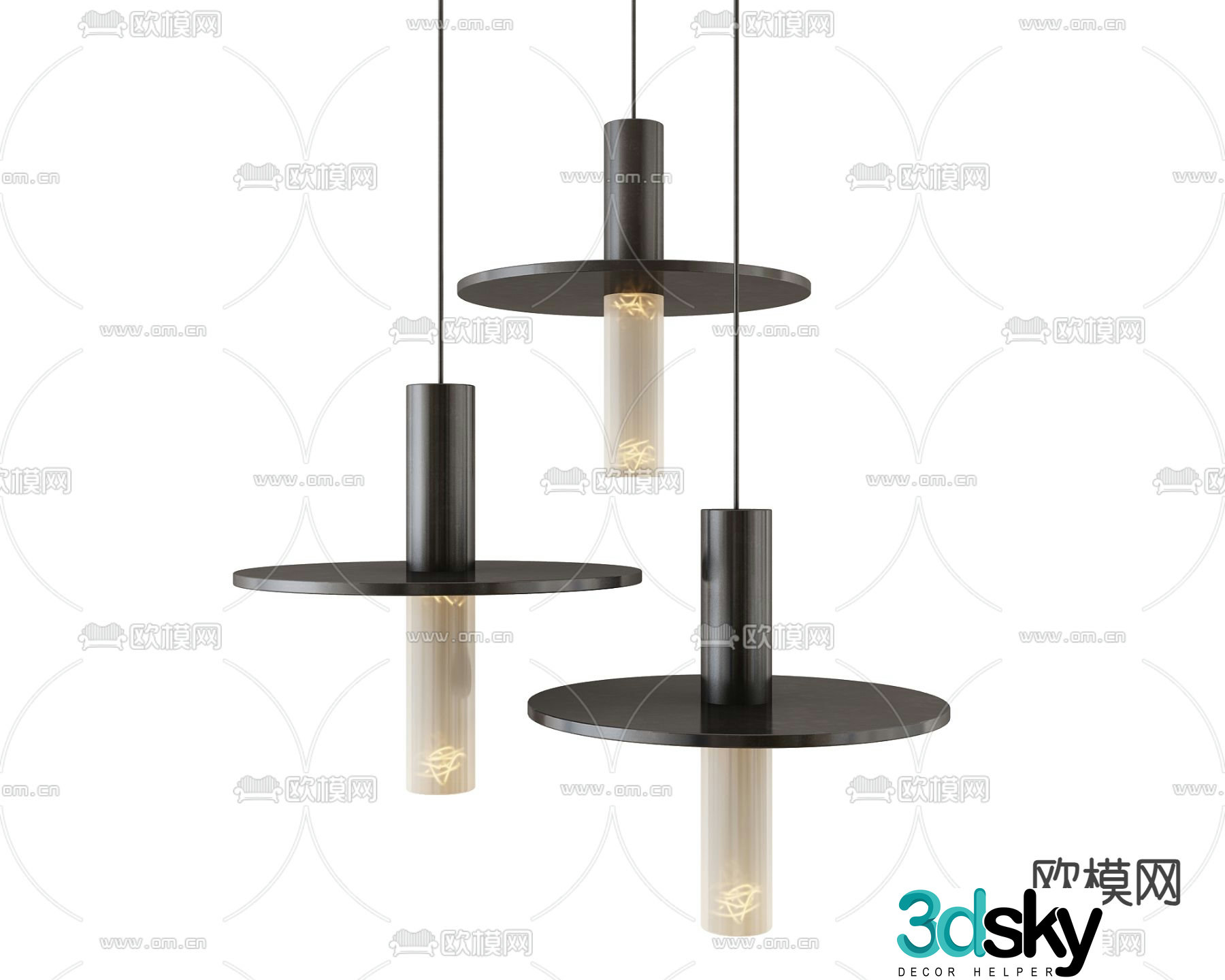 Creative small chandelier 3d model