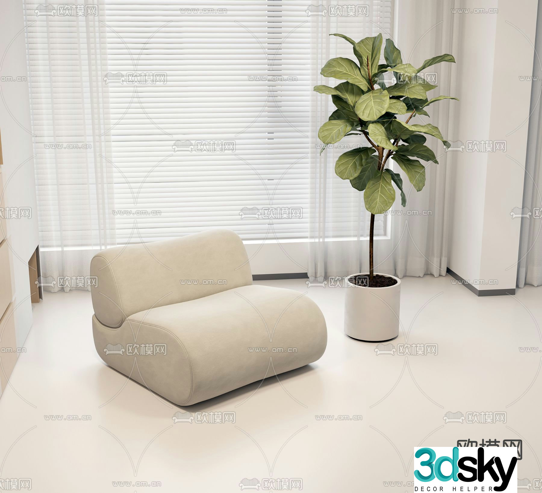 Leisure sofa 3d model